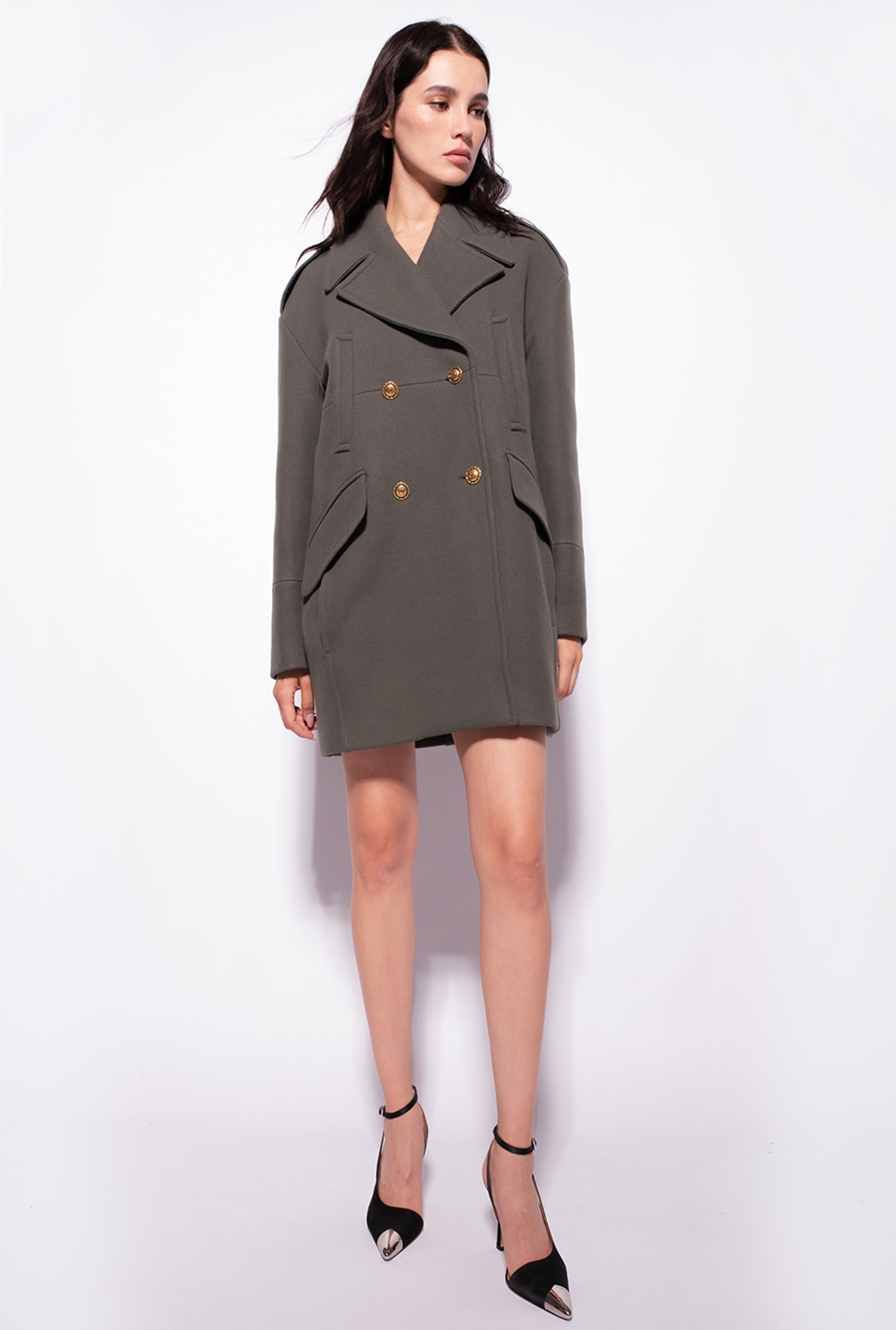 Cloth pea coat