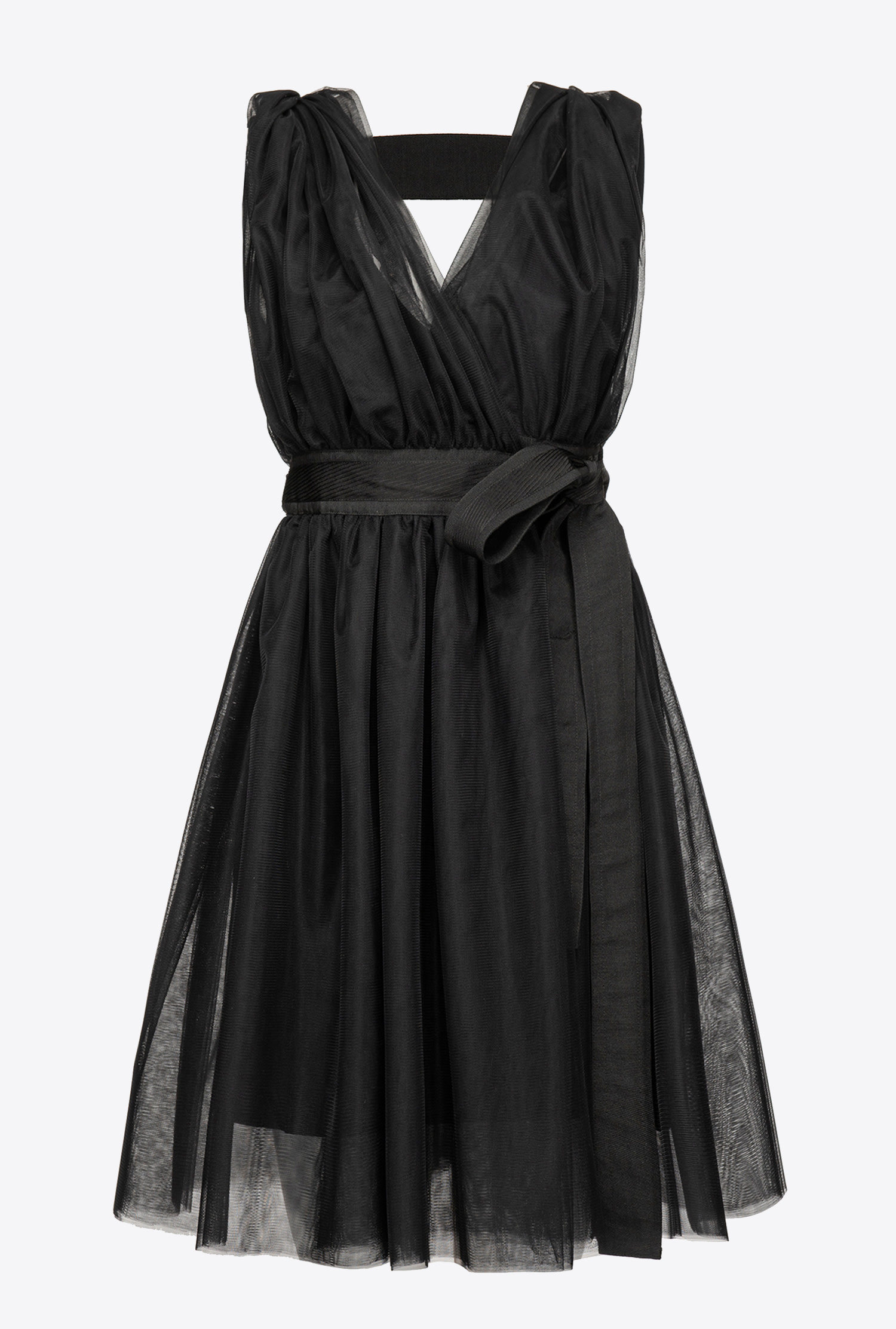 Tulle and cady mini dress