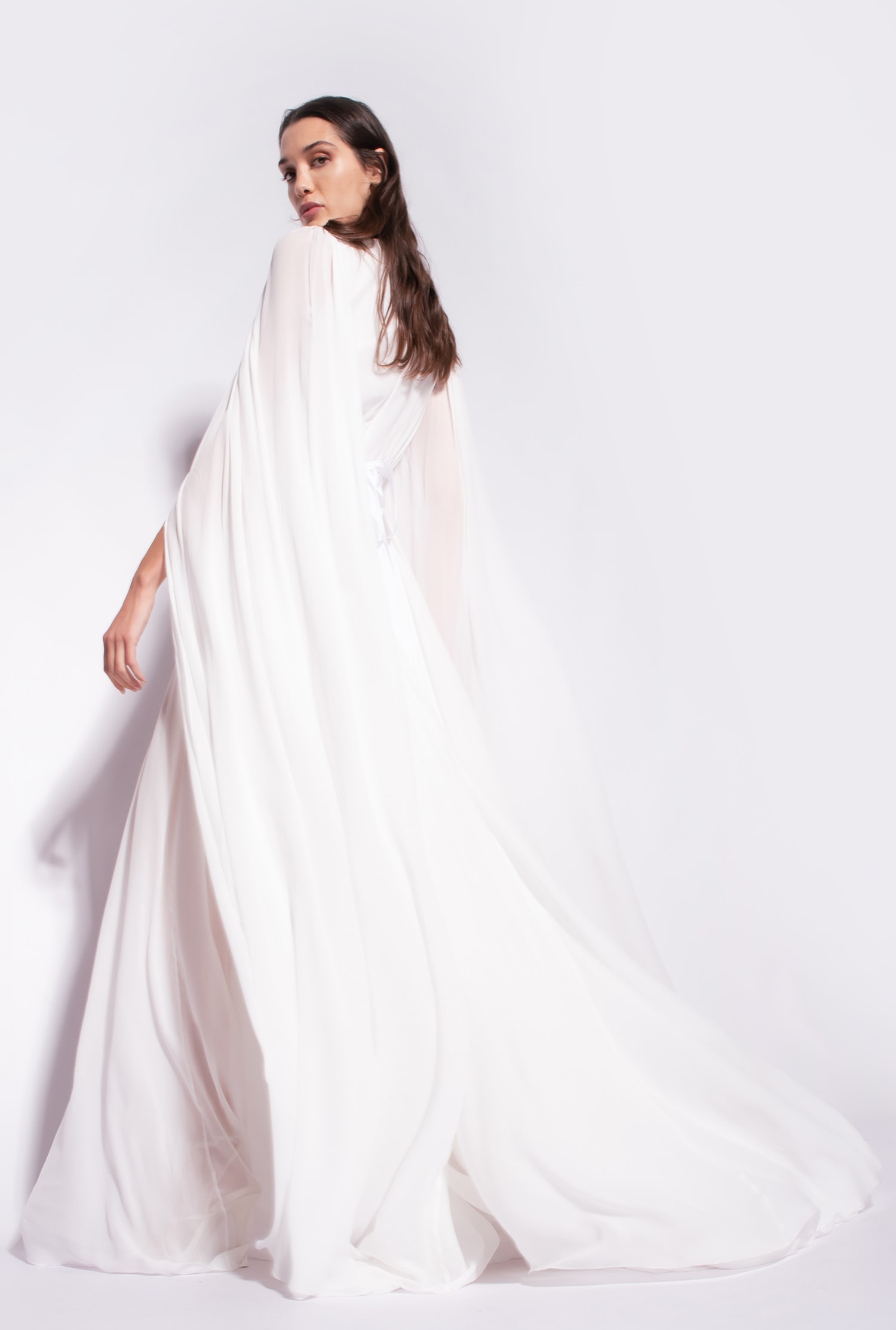 Extra long-sleeved dress