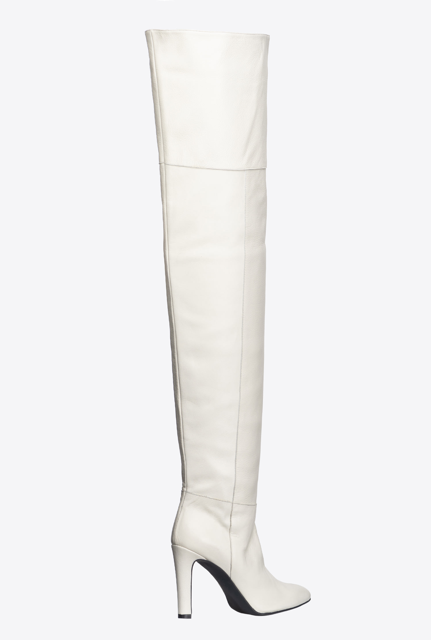 Thigh-high leather boots