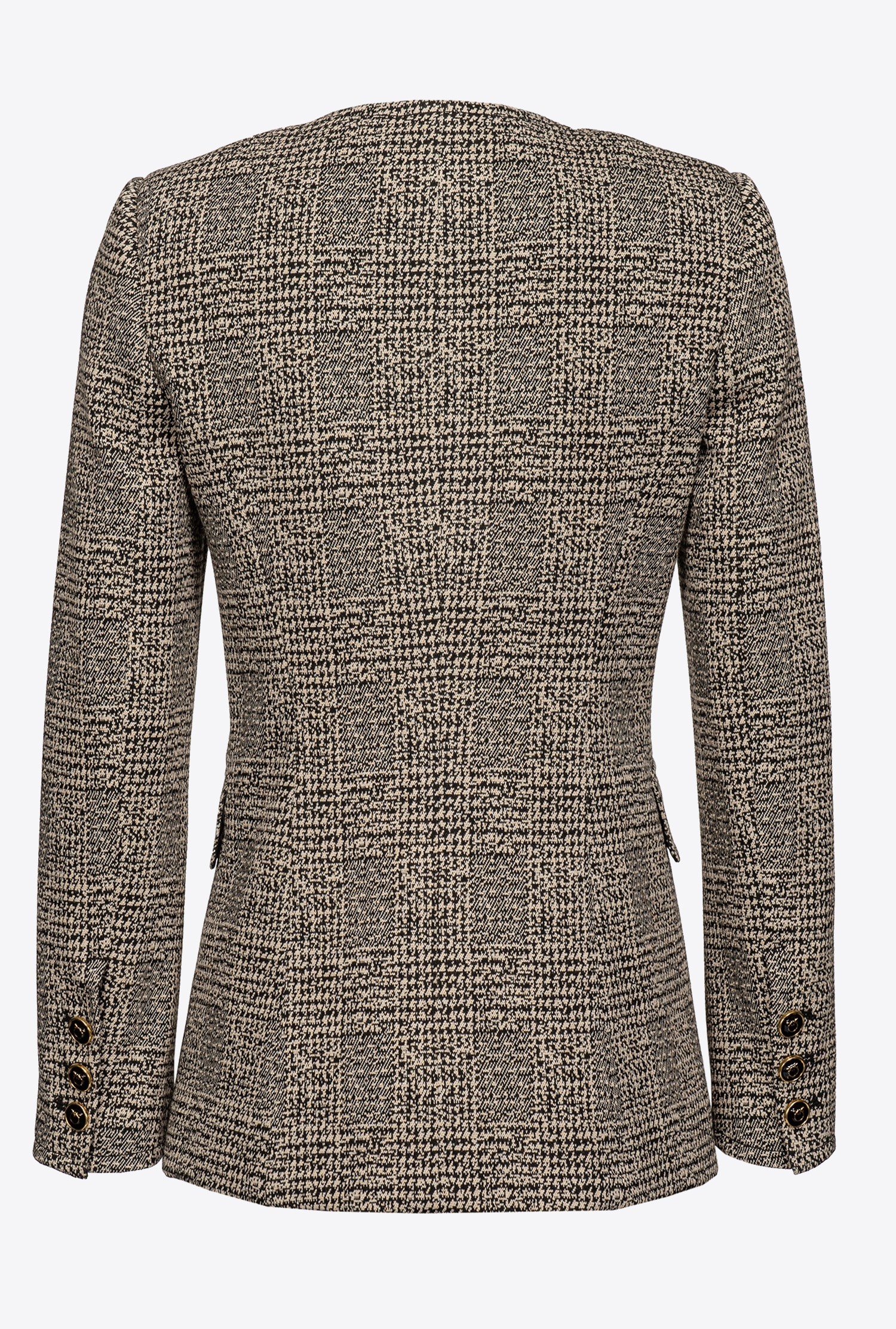 Feminine double-breasted check jacket