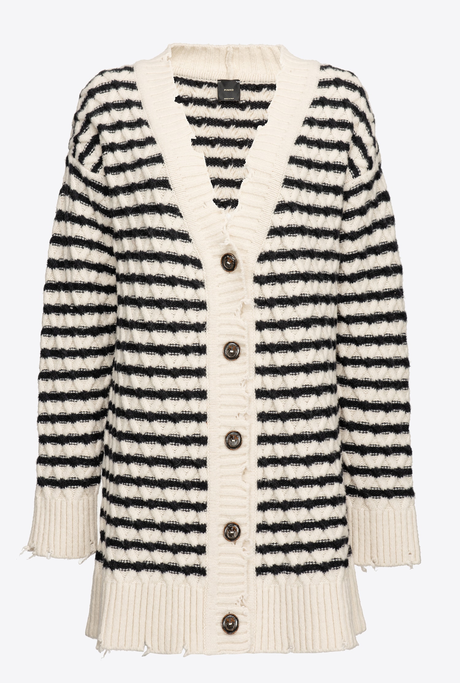 Fancy-striped cardigan