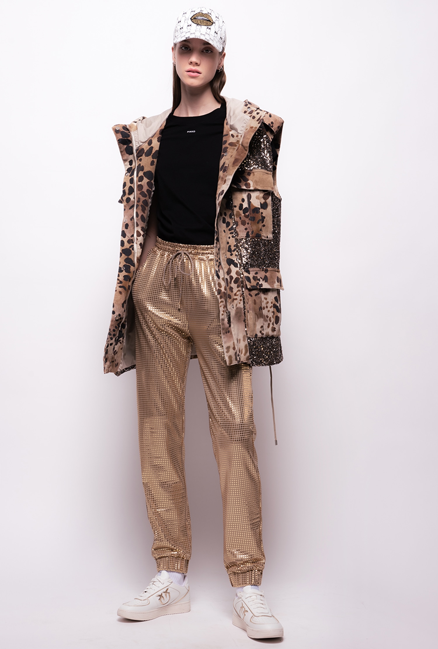 T-shirt with micro PINKO logo