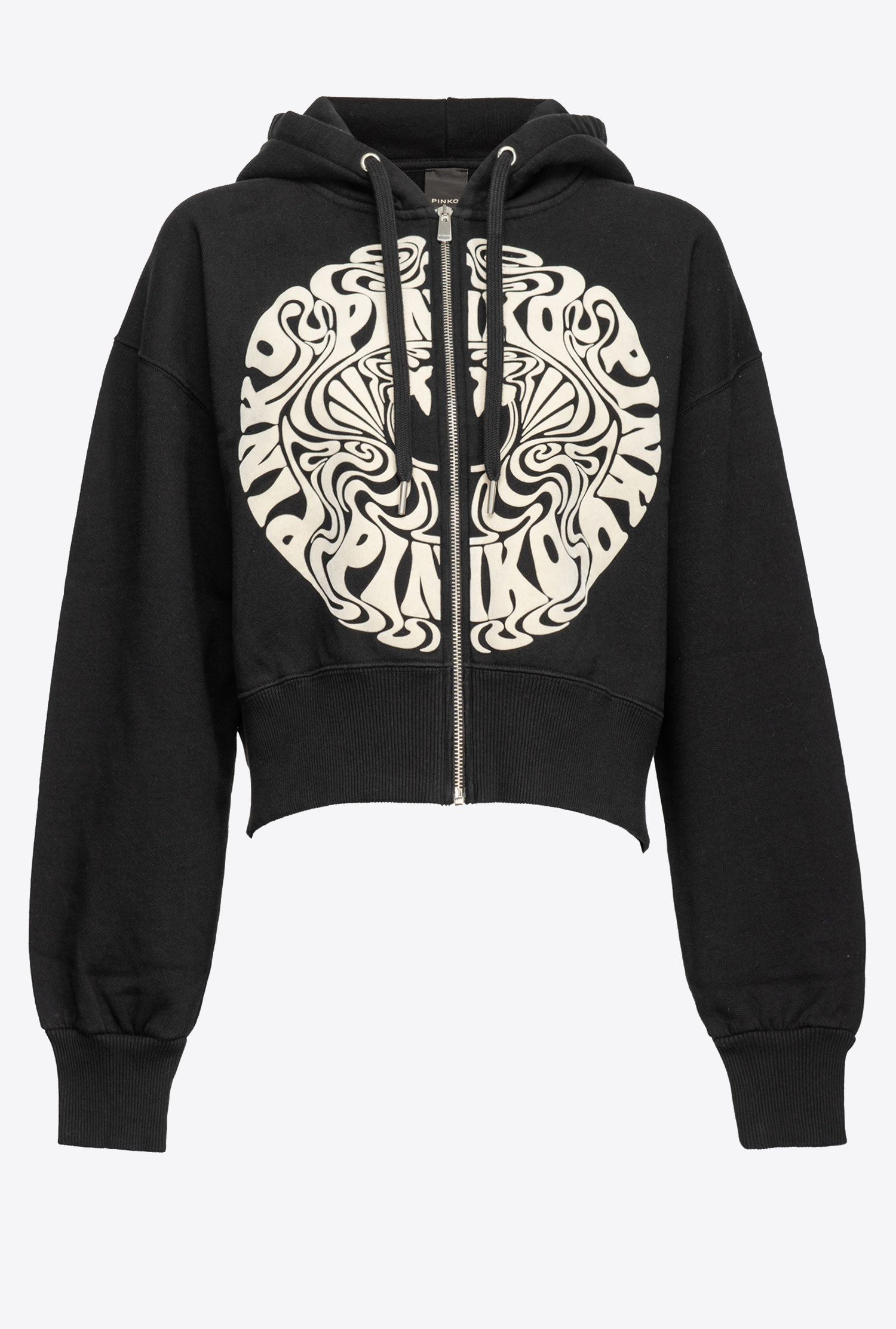 Cropped zipped sweatshirt with Love Birds logo