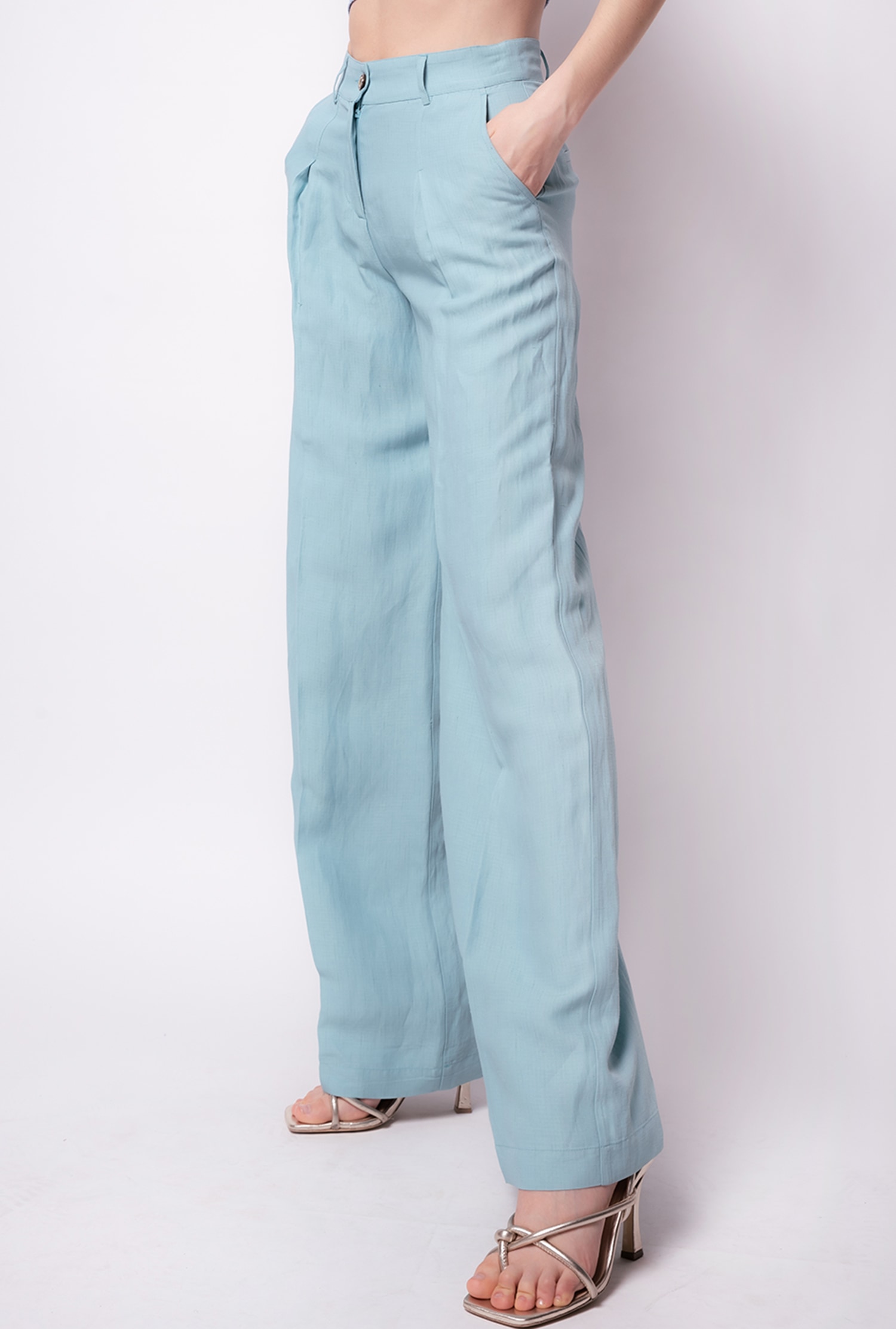 Linen palazzo trousers