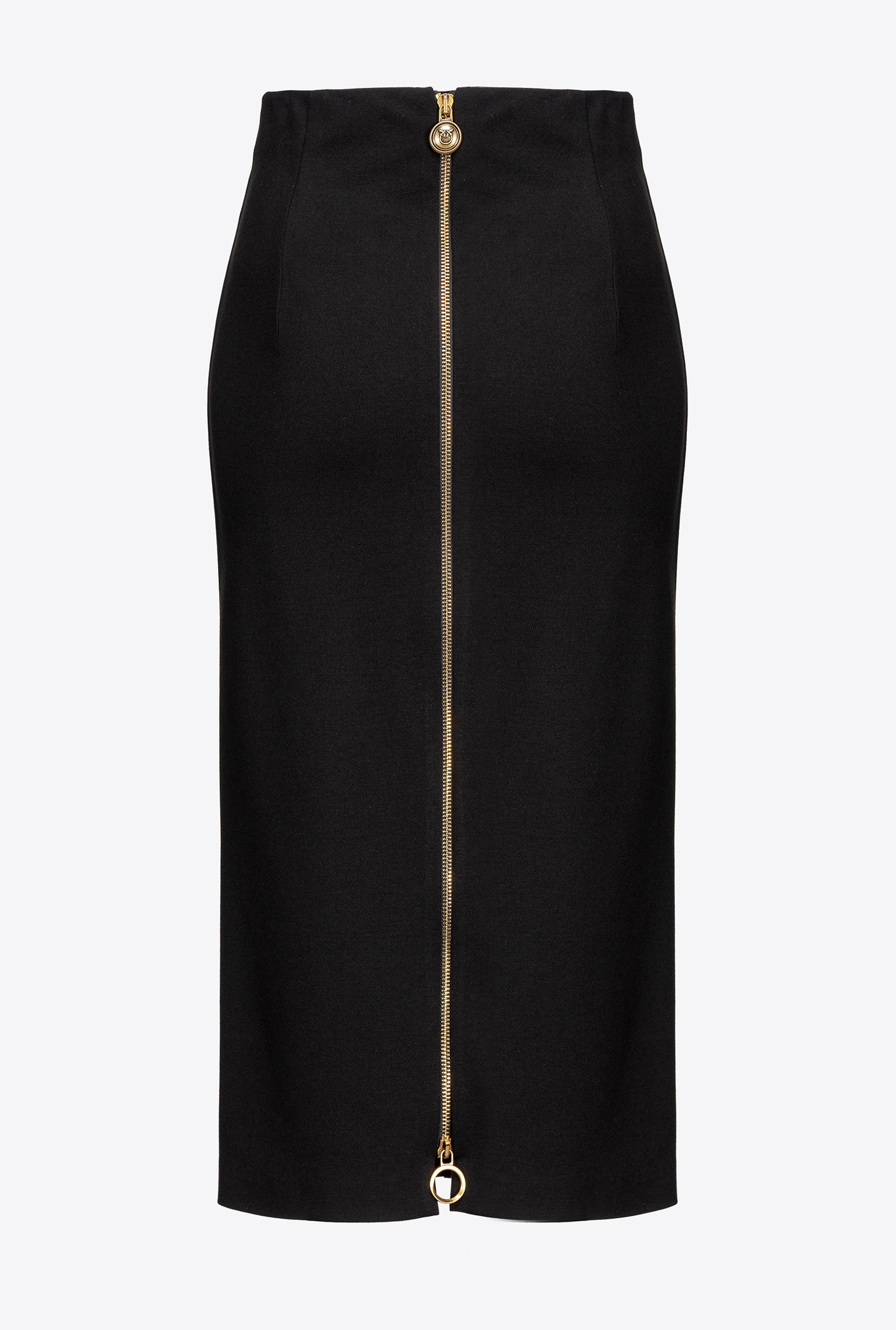 Calf-length skirt with zip