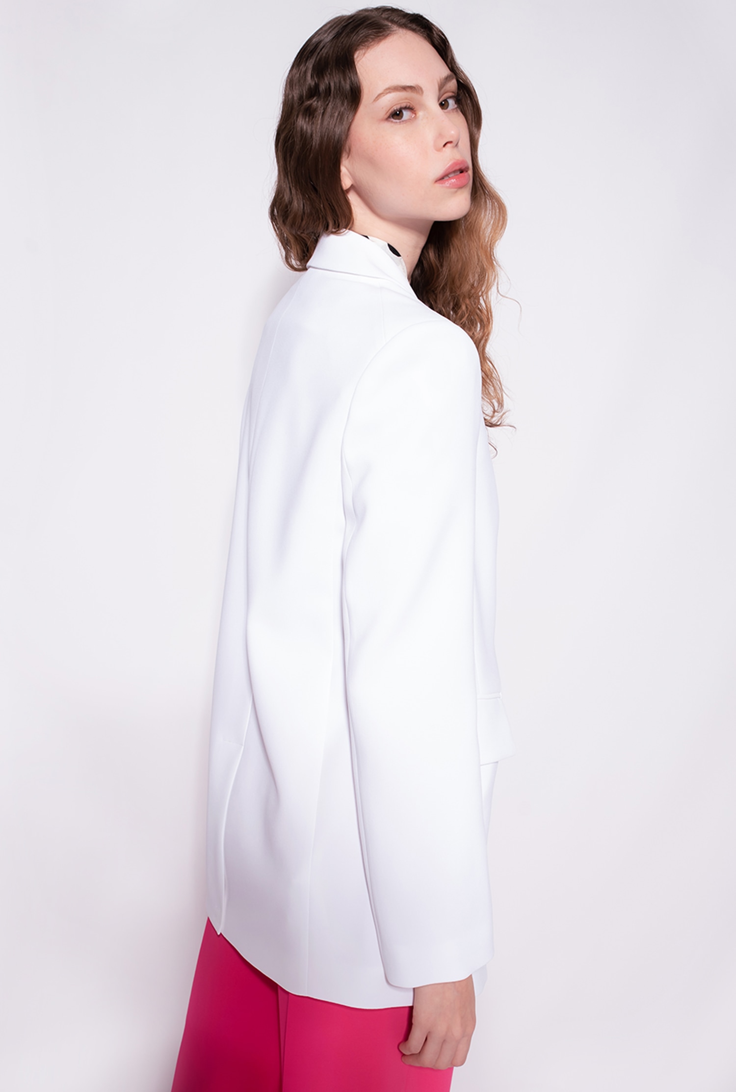 Single-breasted stretch crêpe blazer