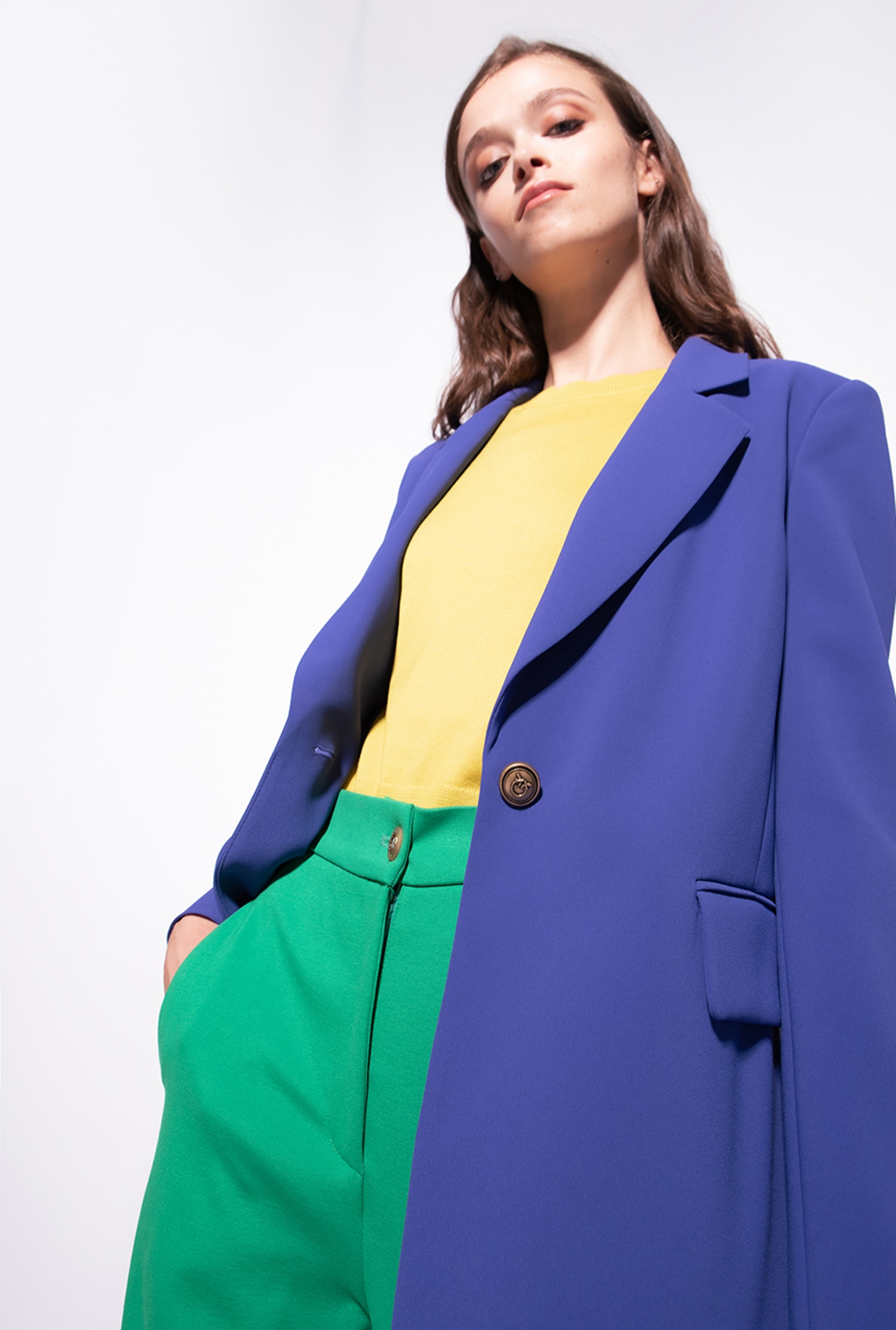 Single-breasted stretch crêpe blazer