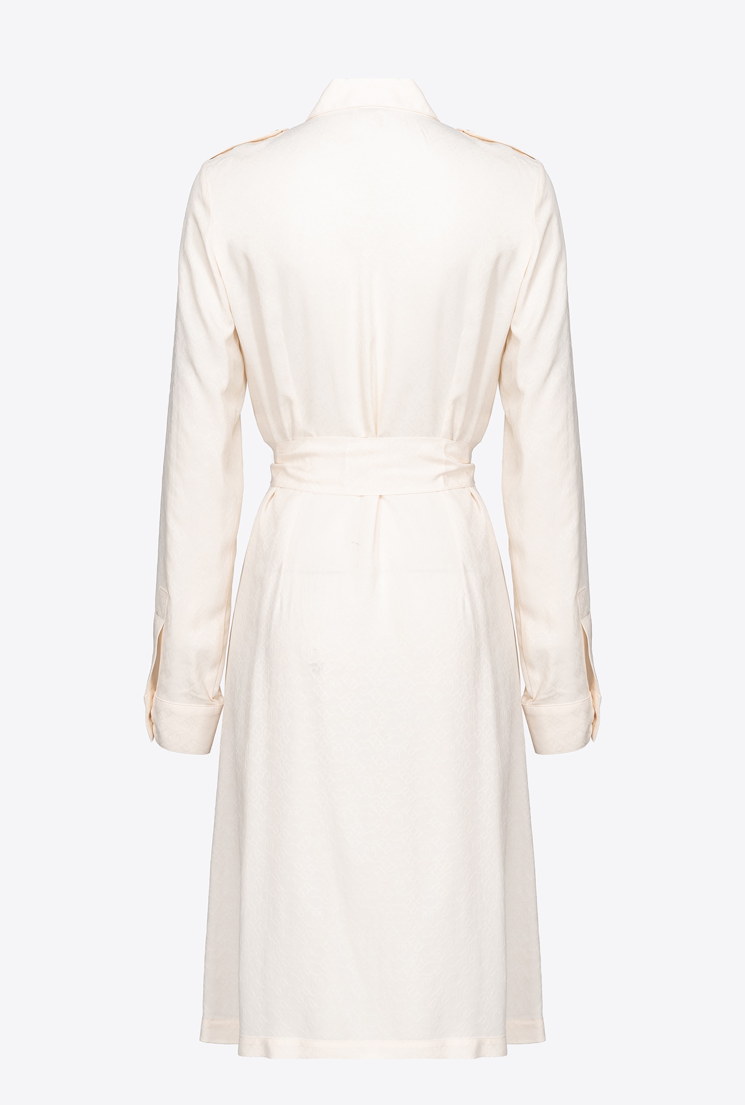 Jacquard shirt dress with logo print