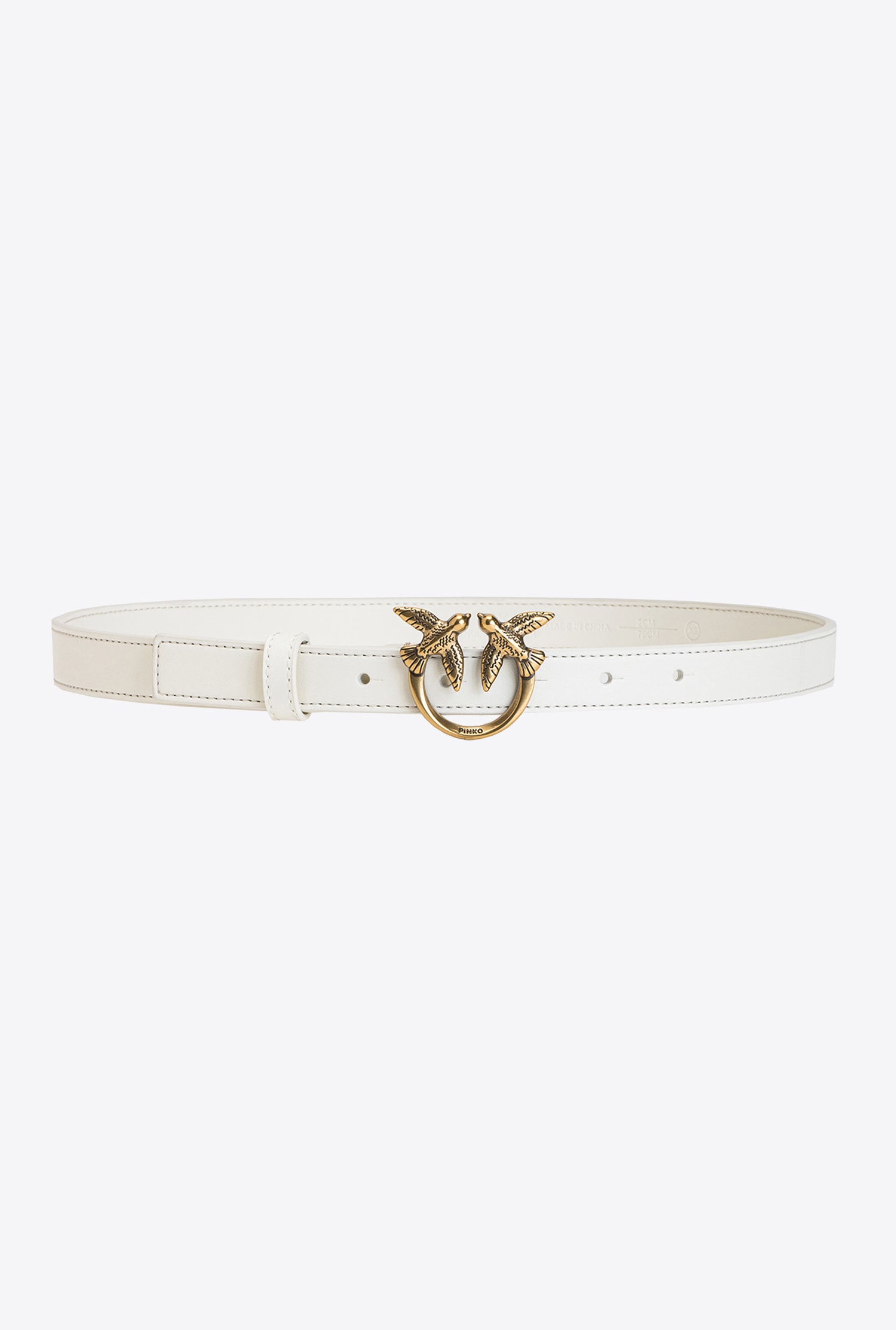 Love Birds thin leather belt