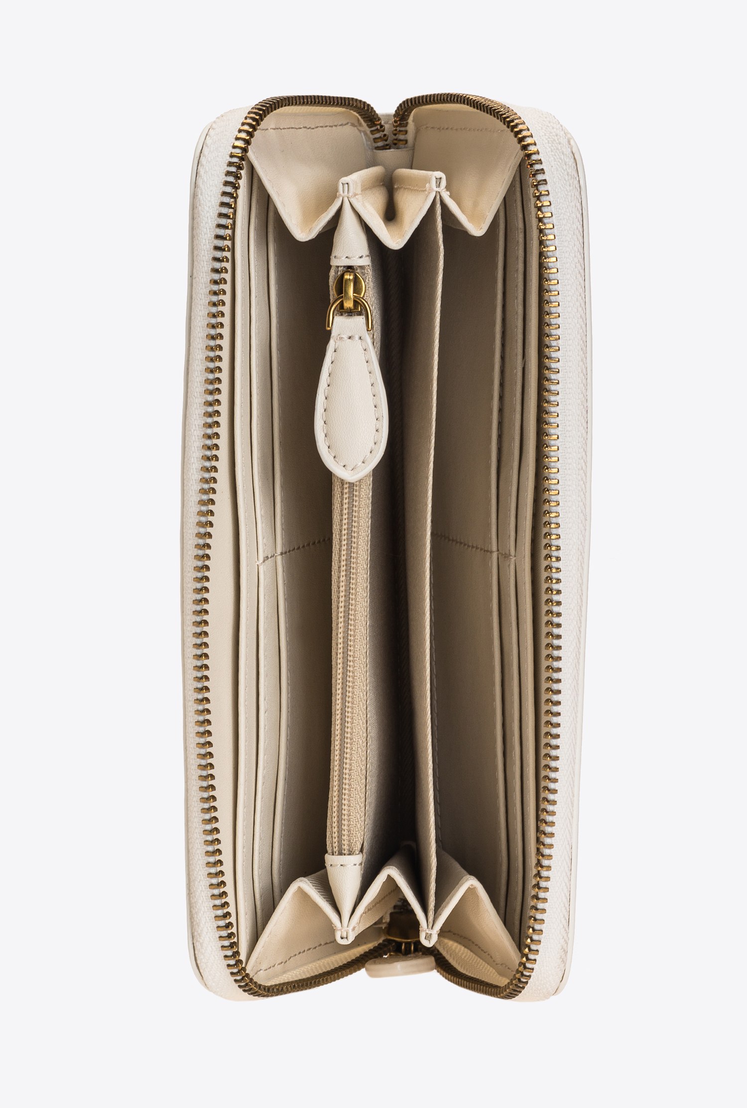 Zip-around leather wallet