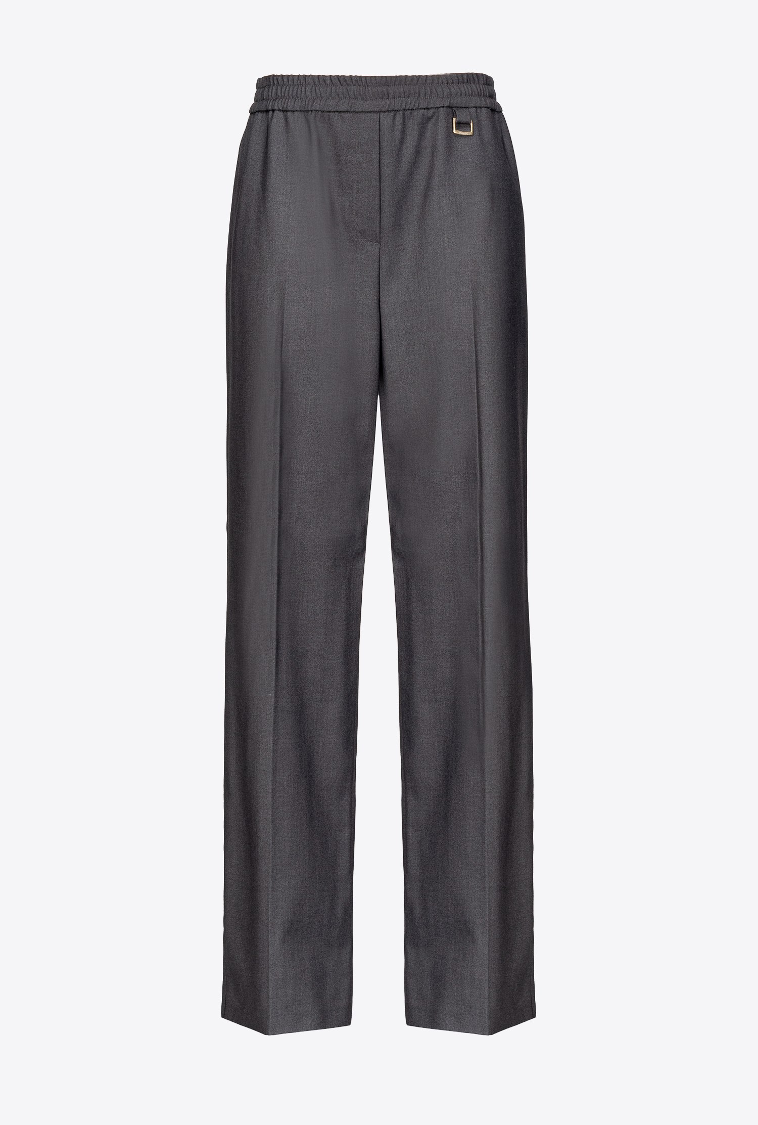 Wide-leg trousers with elastic waist