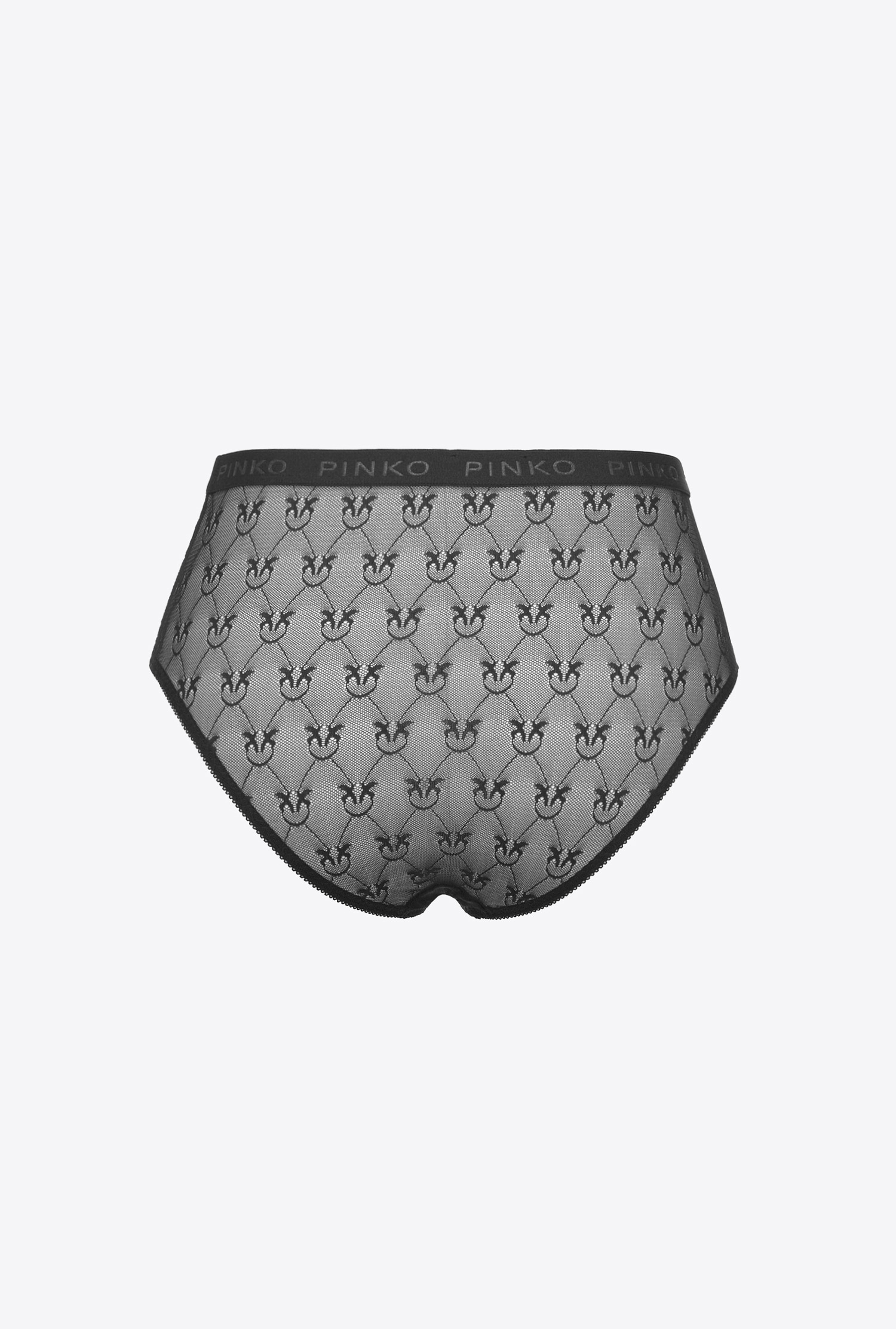 High-waist lace slip