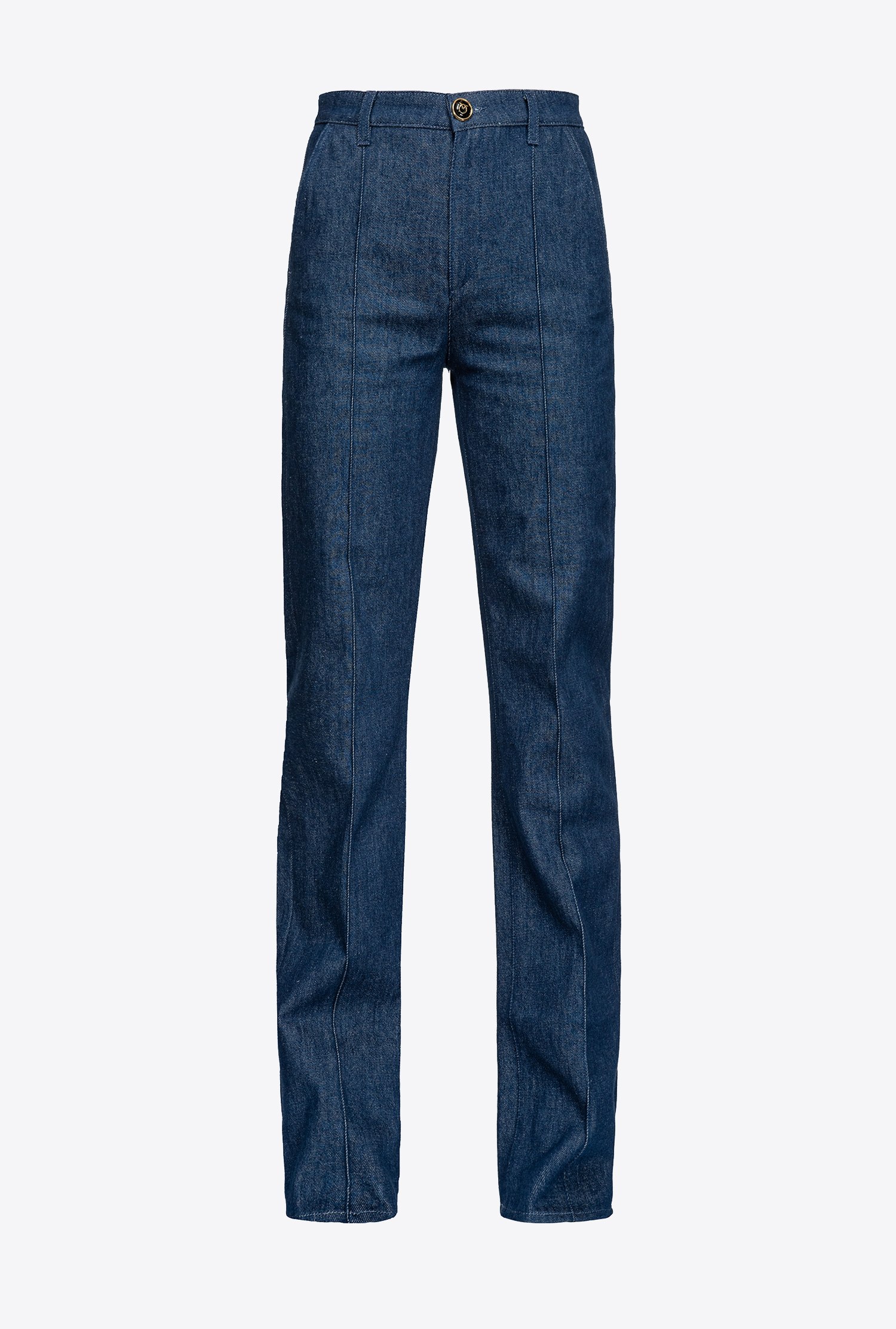 Flared flat-wash denim jeans