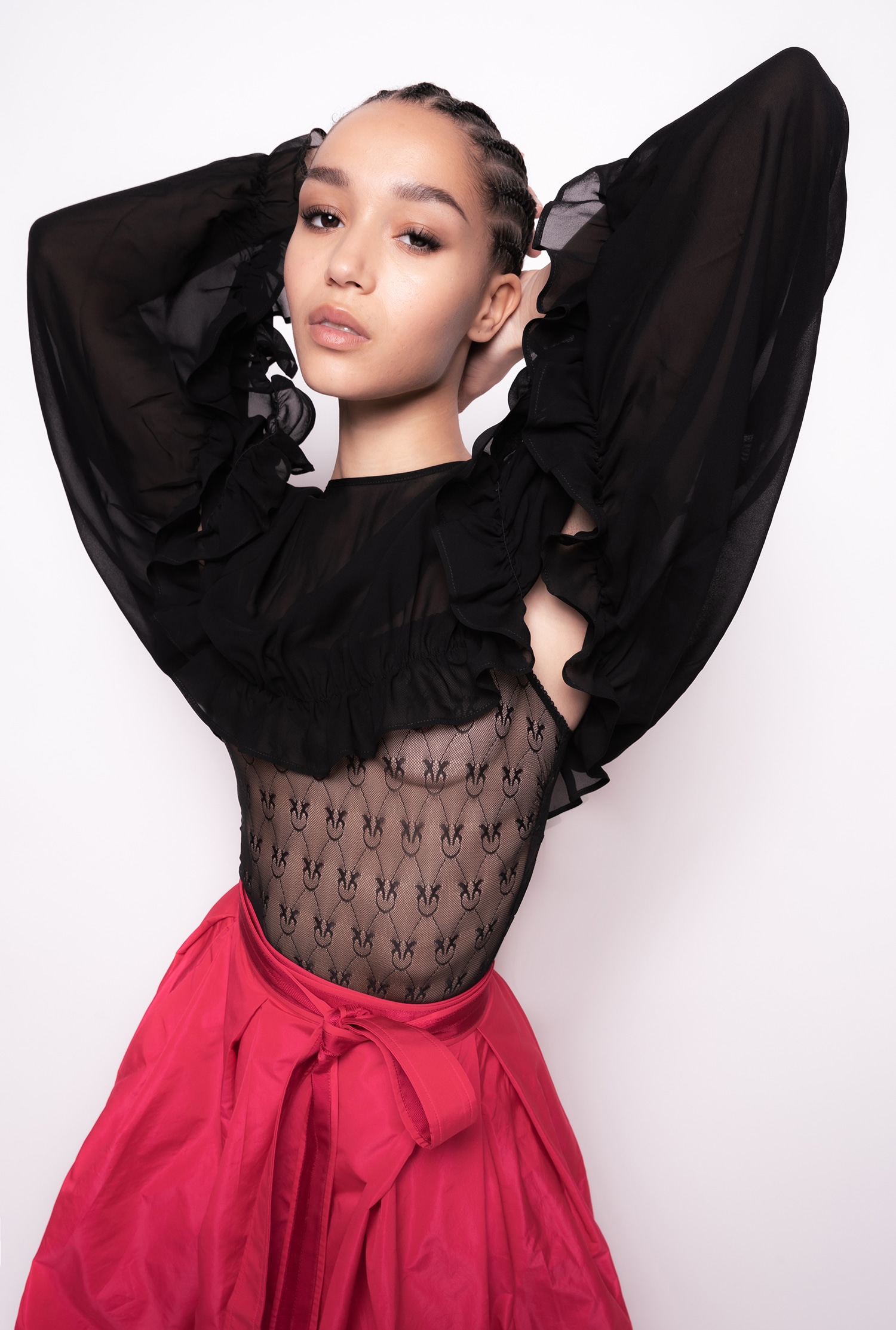 Shrug top with frills