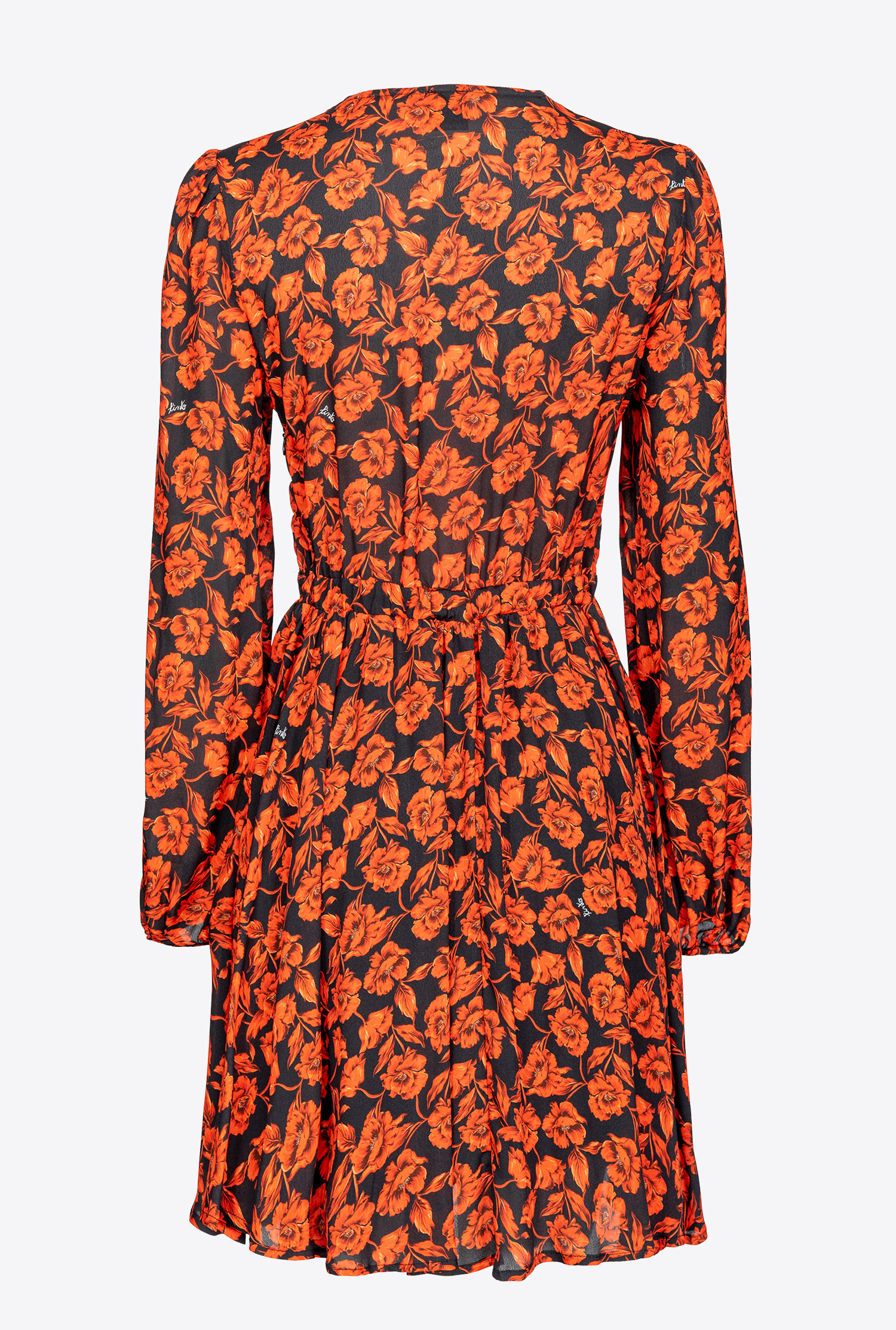 Two-tone floral mini dress