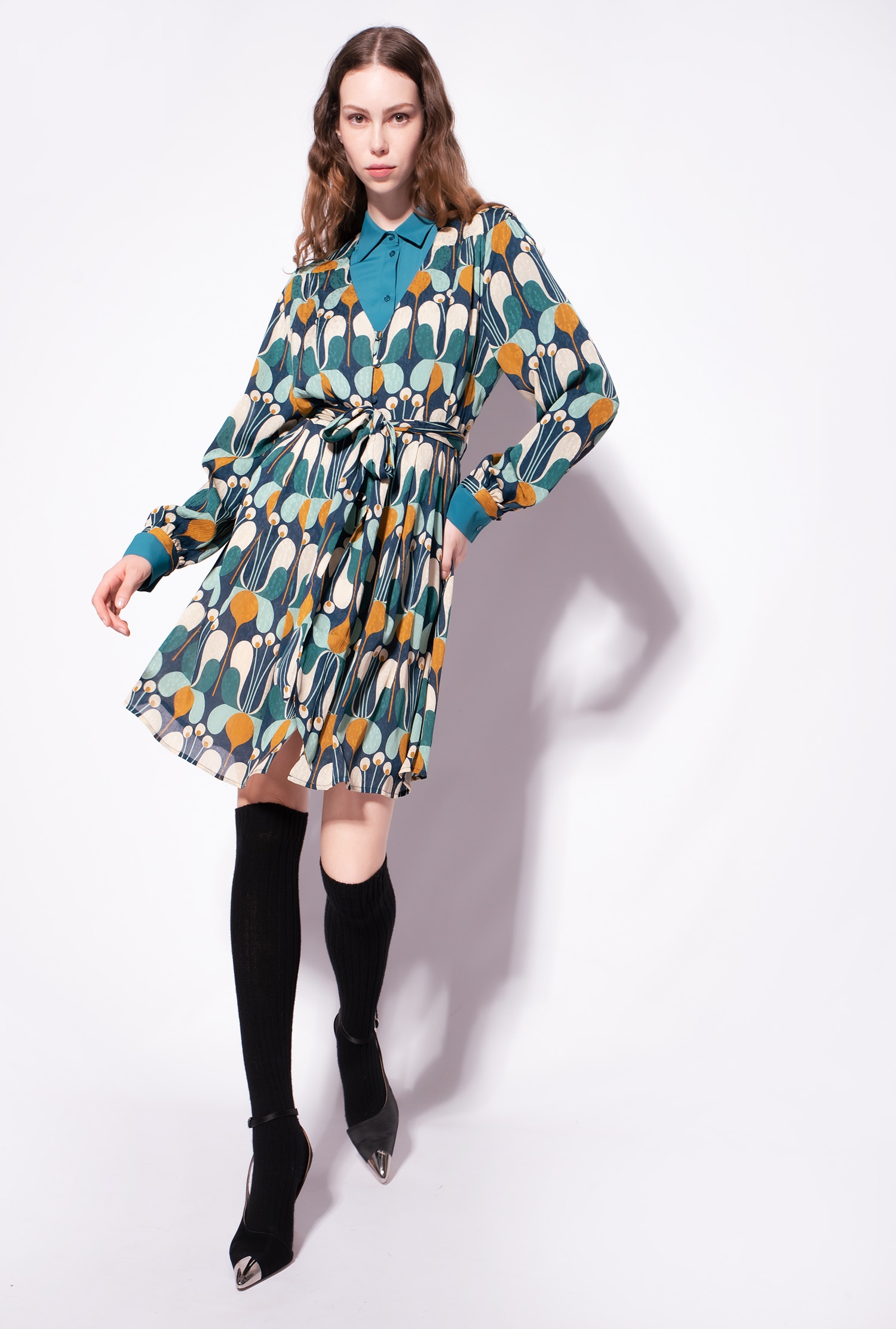 Flowing liberty floral mini dress