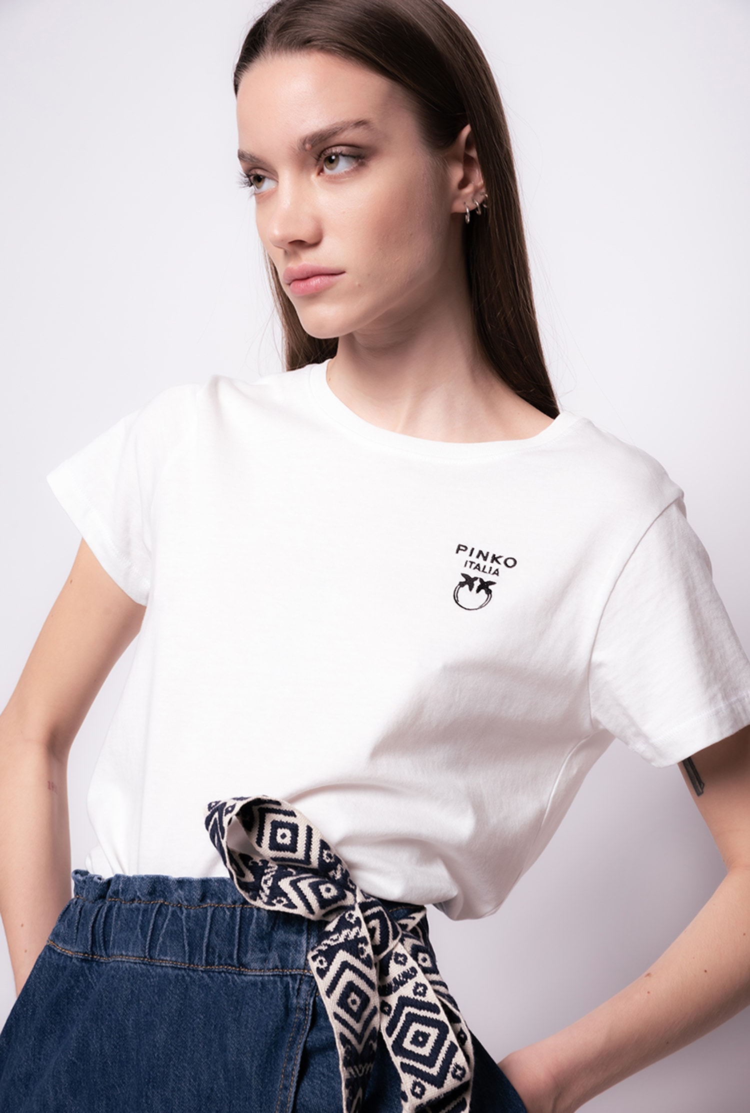 T-shirt with mini Love Birds embroidery