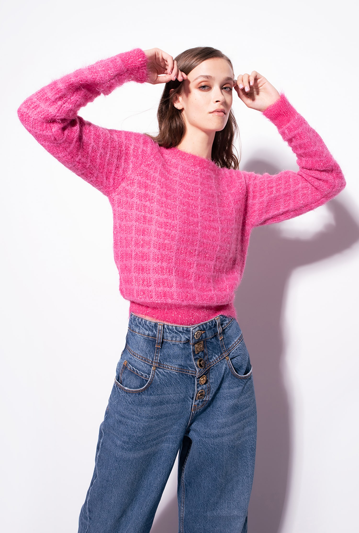 Alpaca blend fluffy pullover