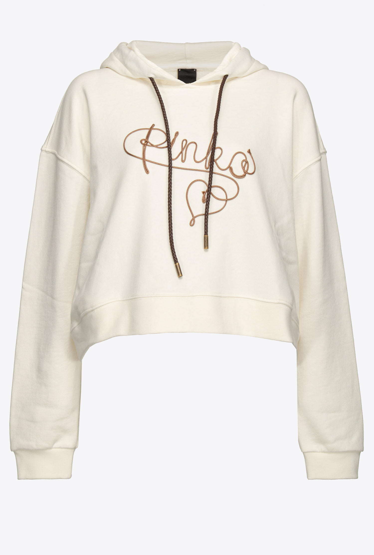 Cropped sweatshirt with embroidery