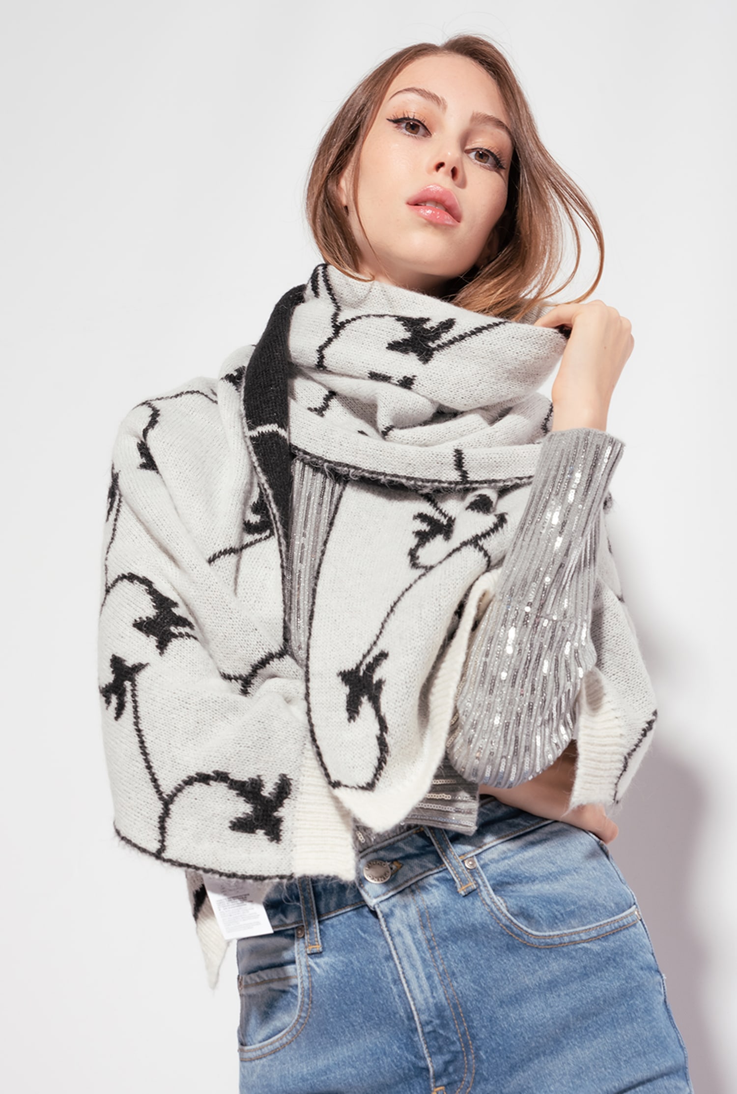 Monogram jacquard scarf