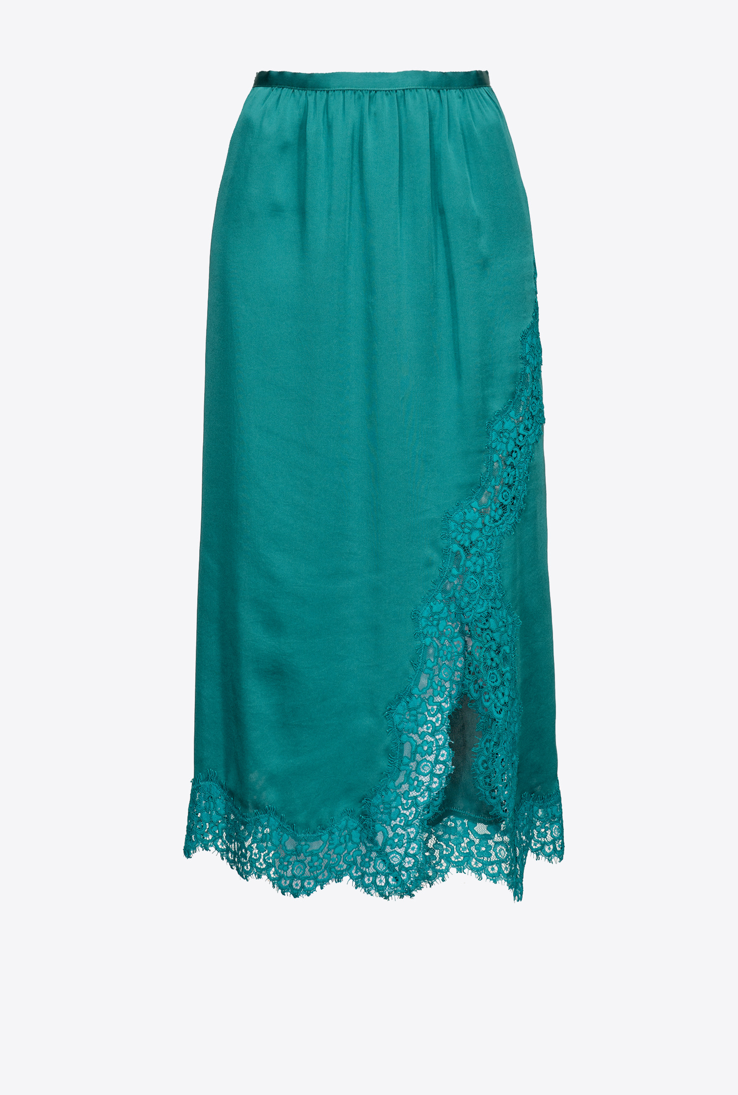Satin and lace skirt