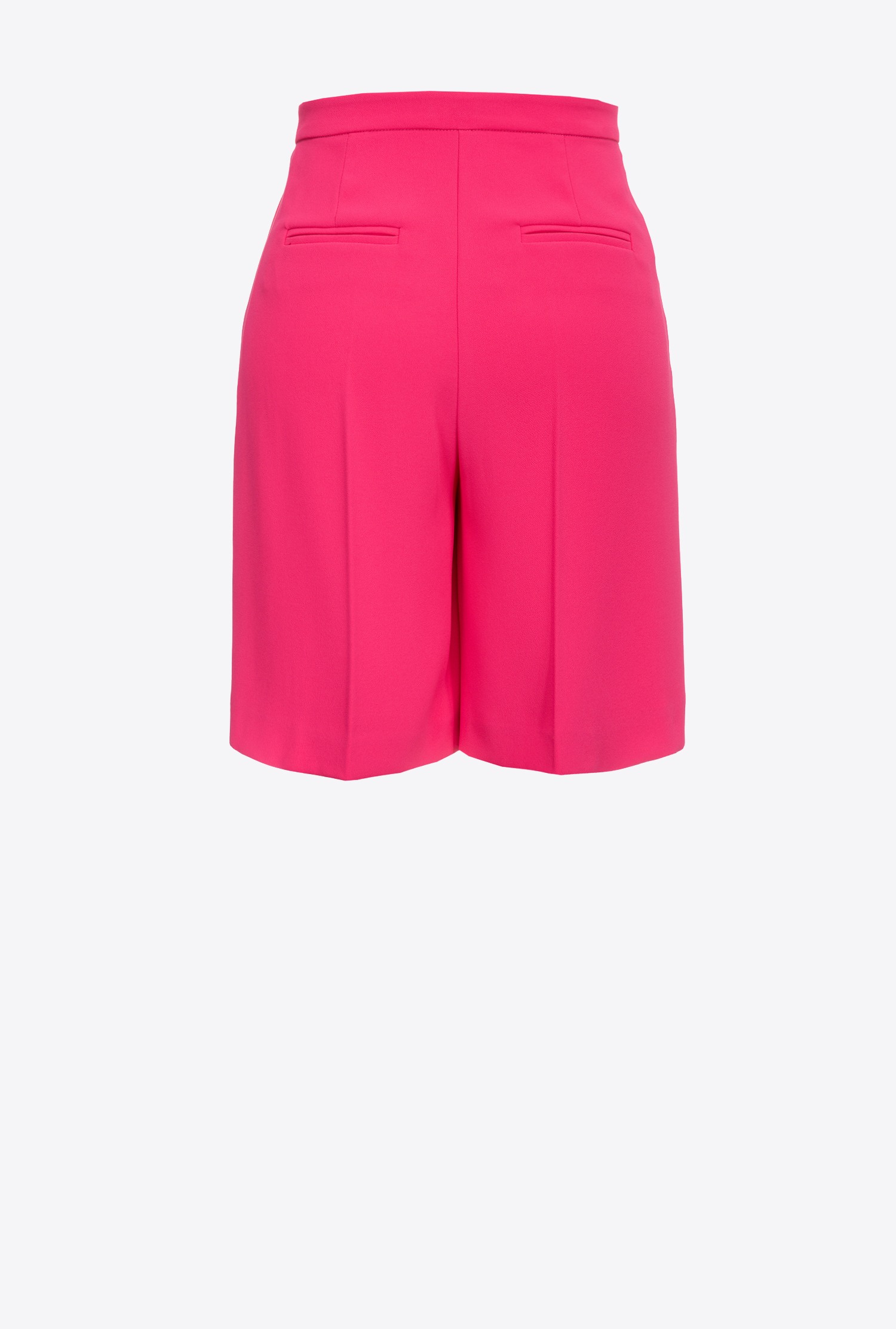 Long stretch crepe shorts