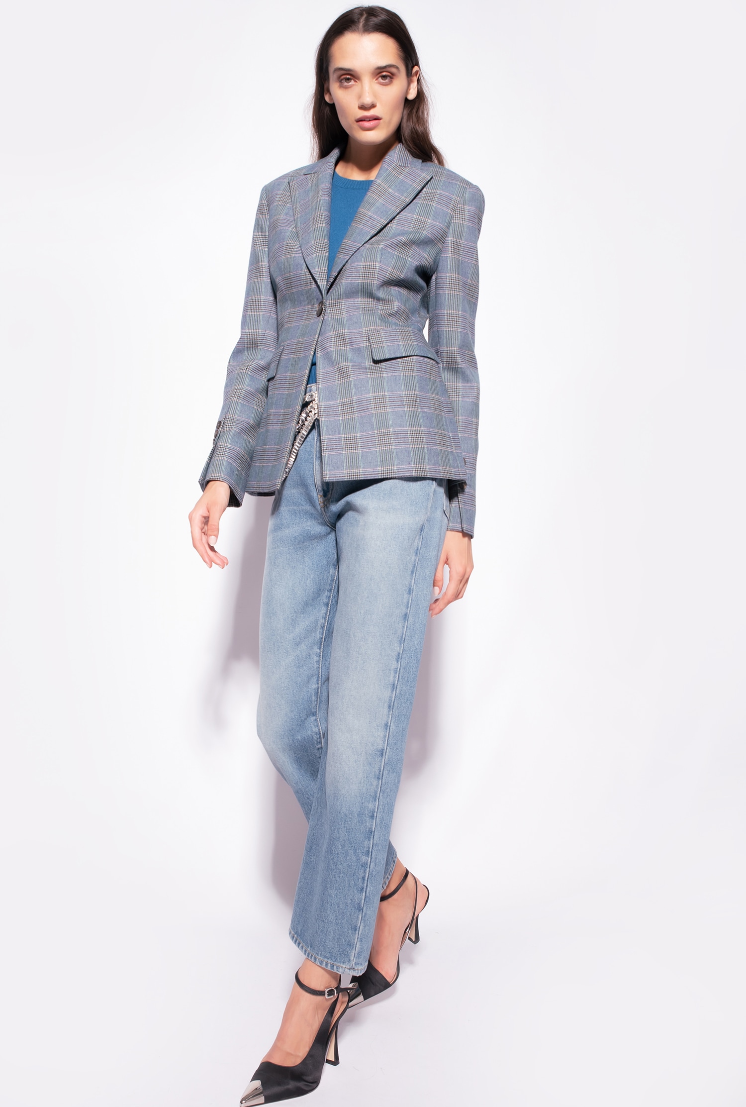 Prince-of-Wales flannel blazer