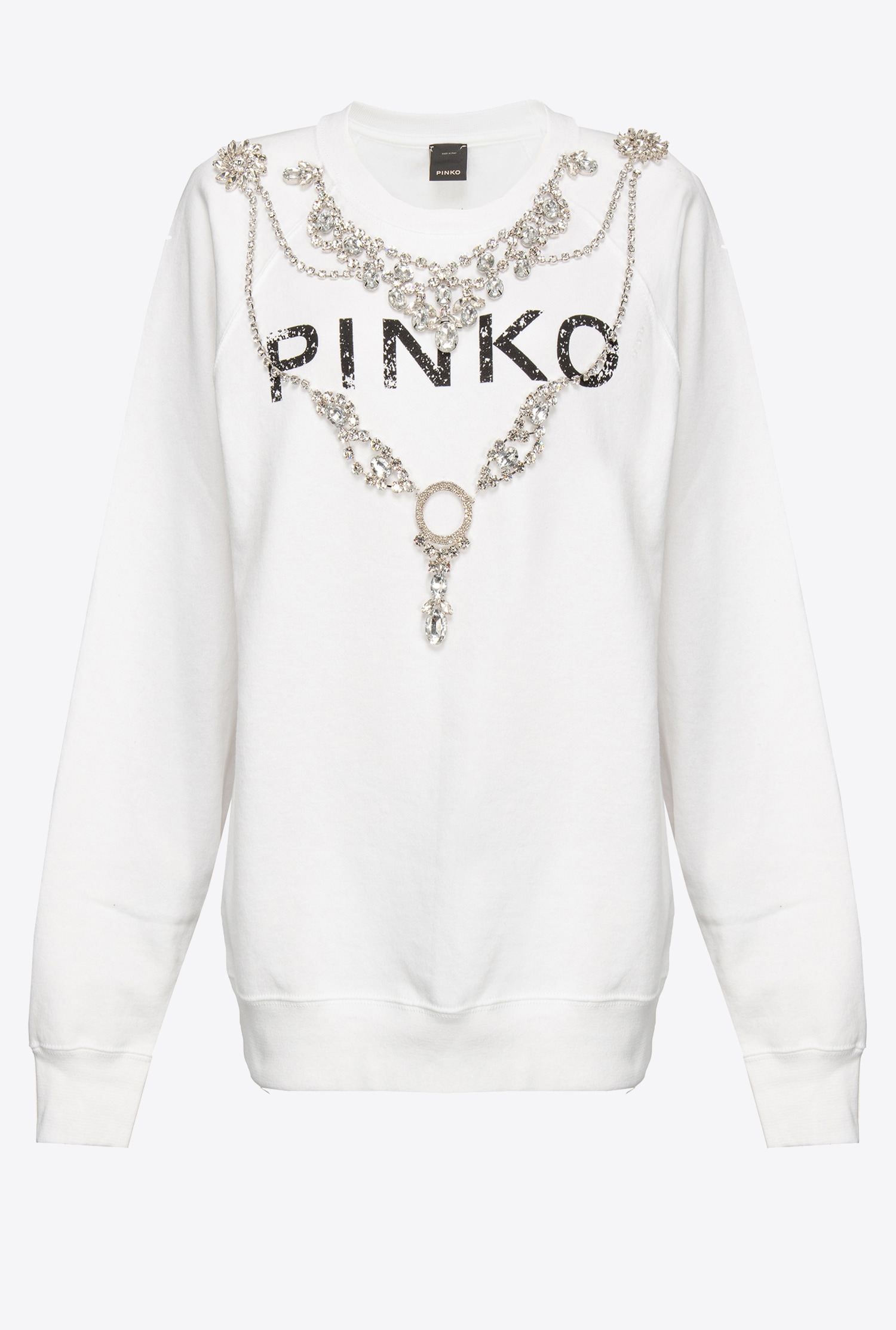 Sweatshirt with bejewelled embellishment