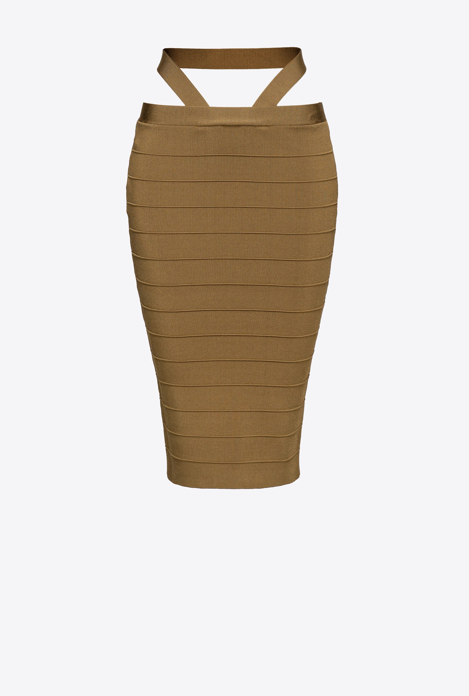 Knit band-effect skirt