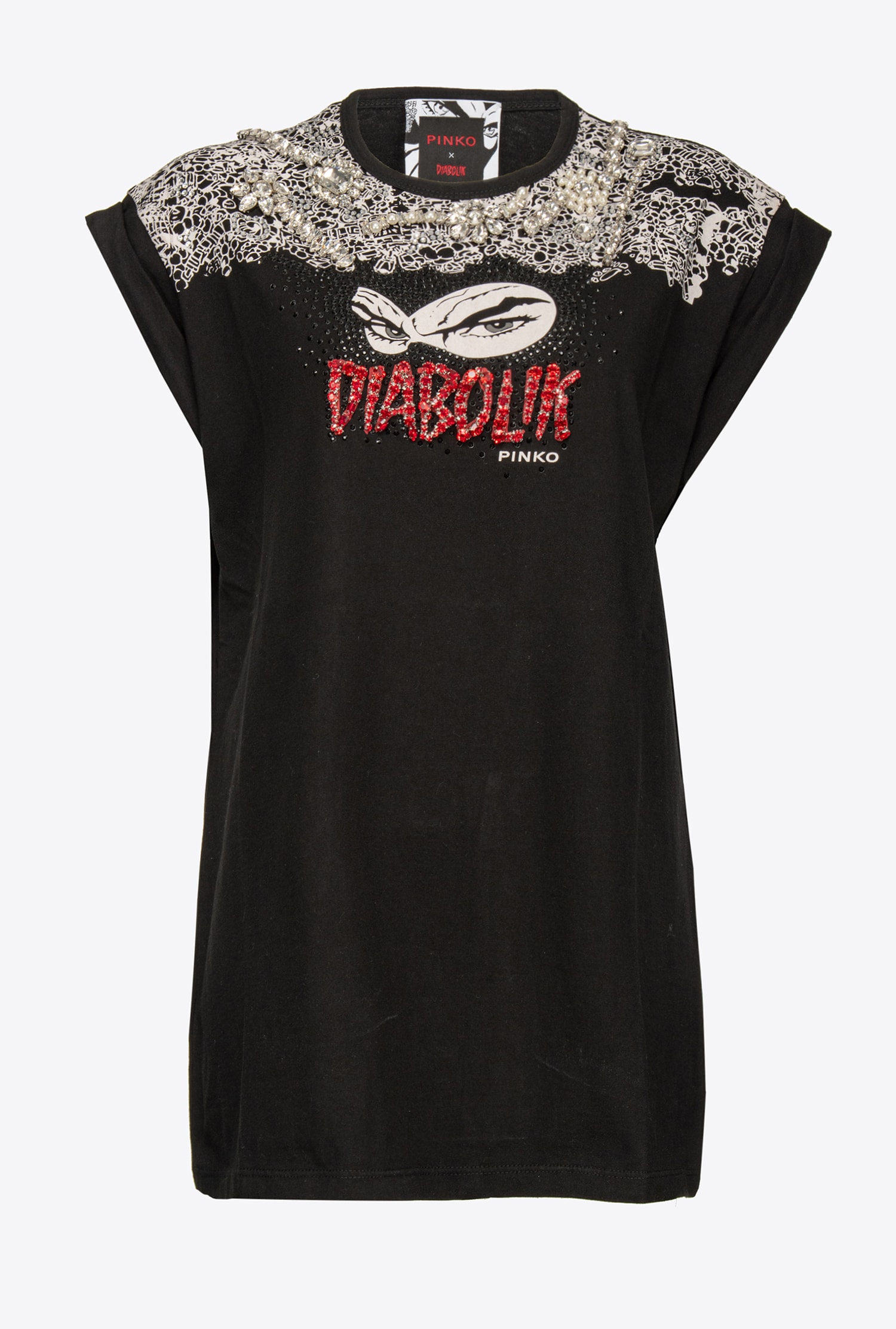 Black PINKO Diabolik T-shirt