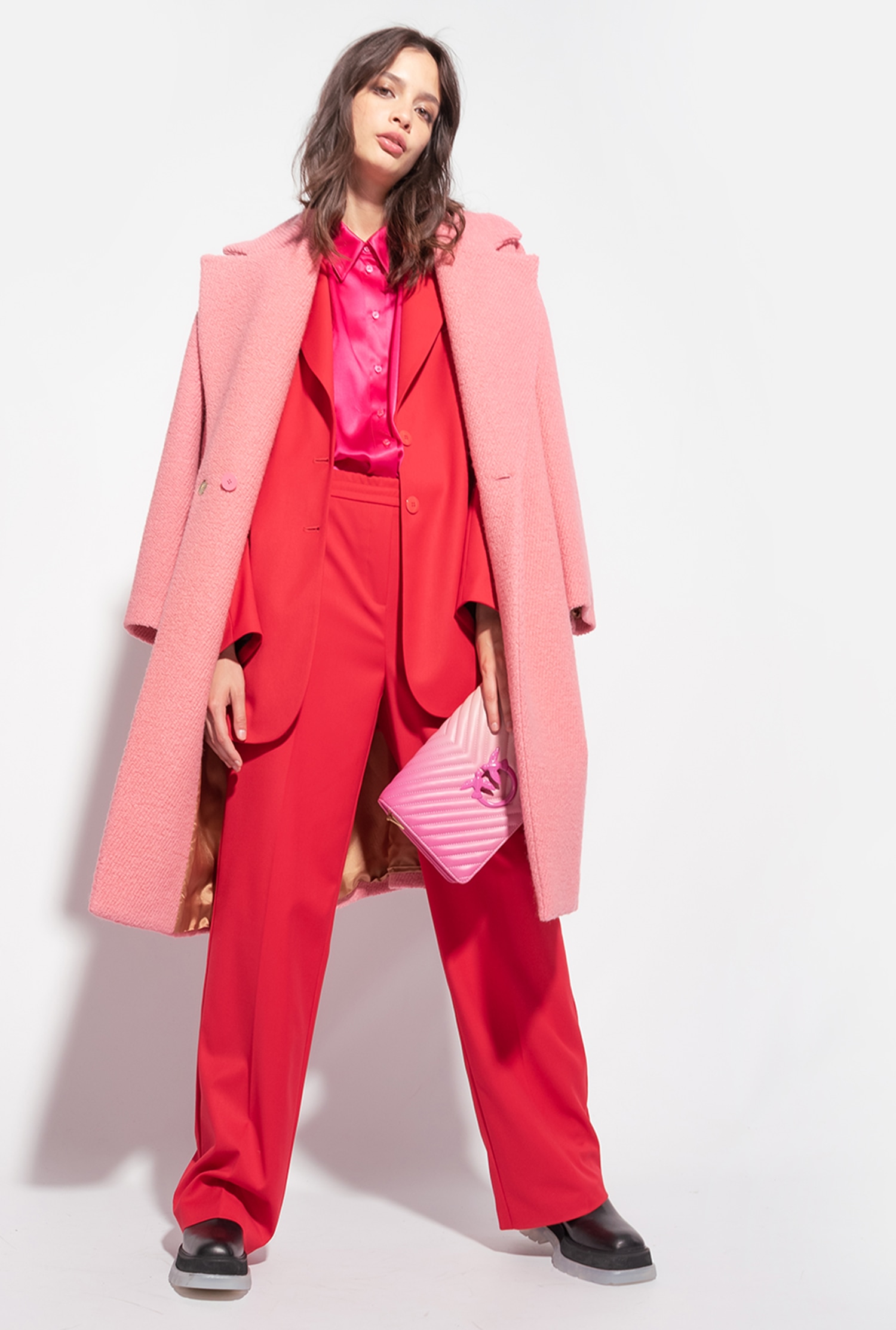 Wide-leg trousers with elastic waist