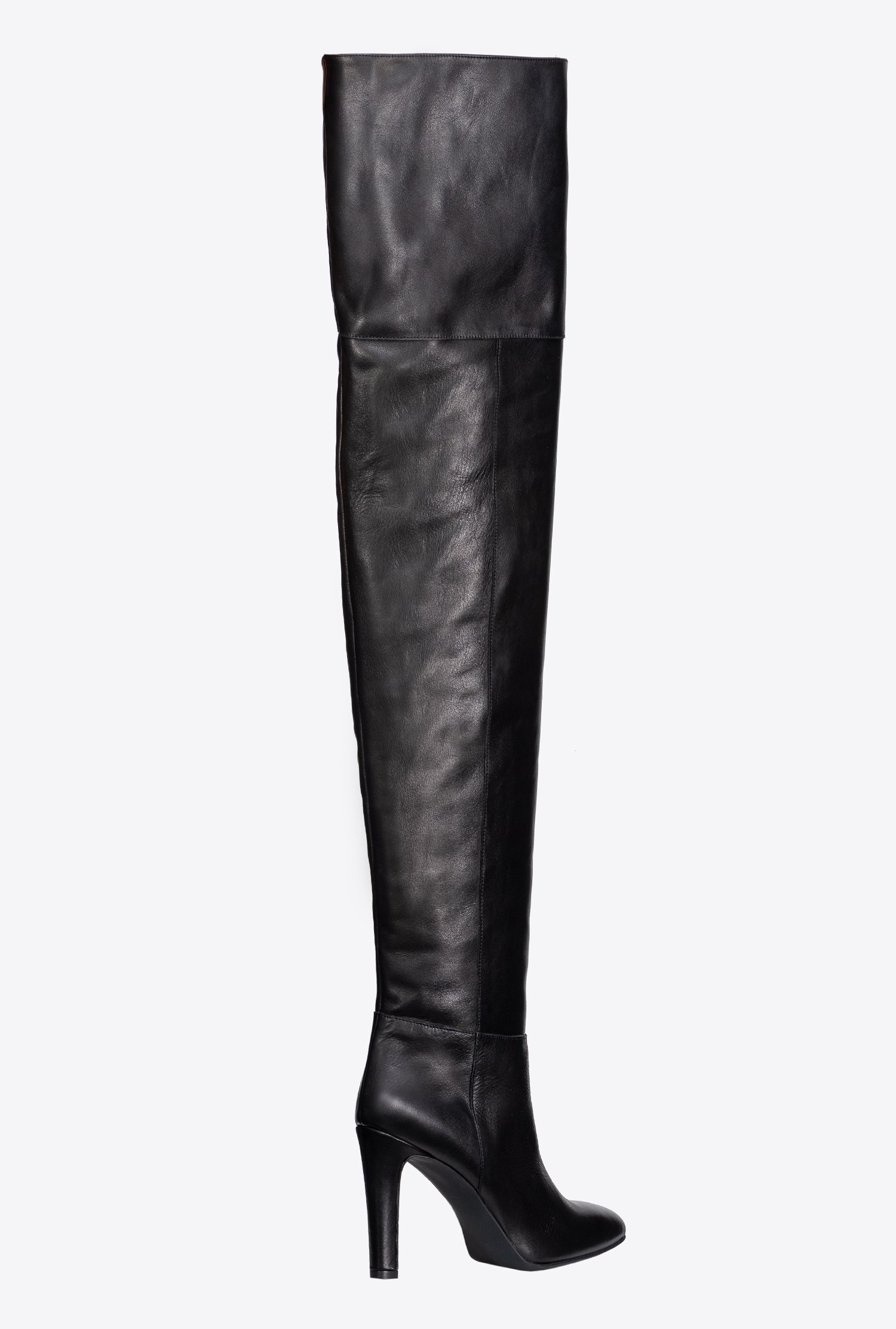 Thigh-high leather boots