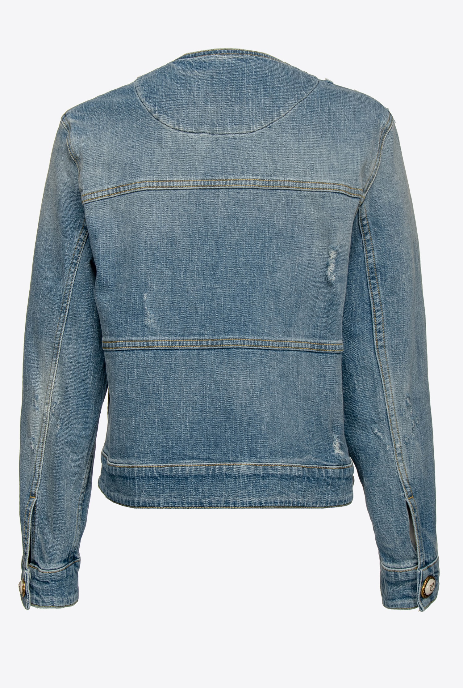Used-effect denim jacket
