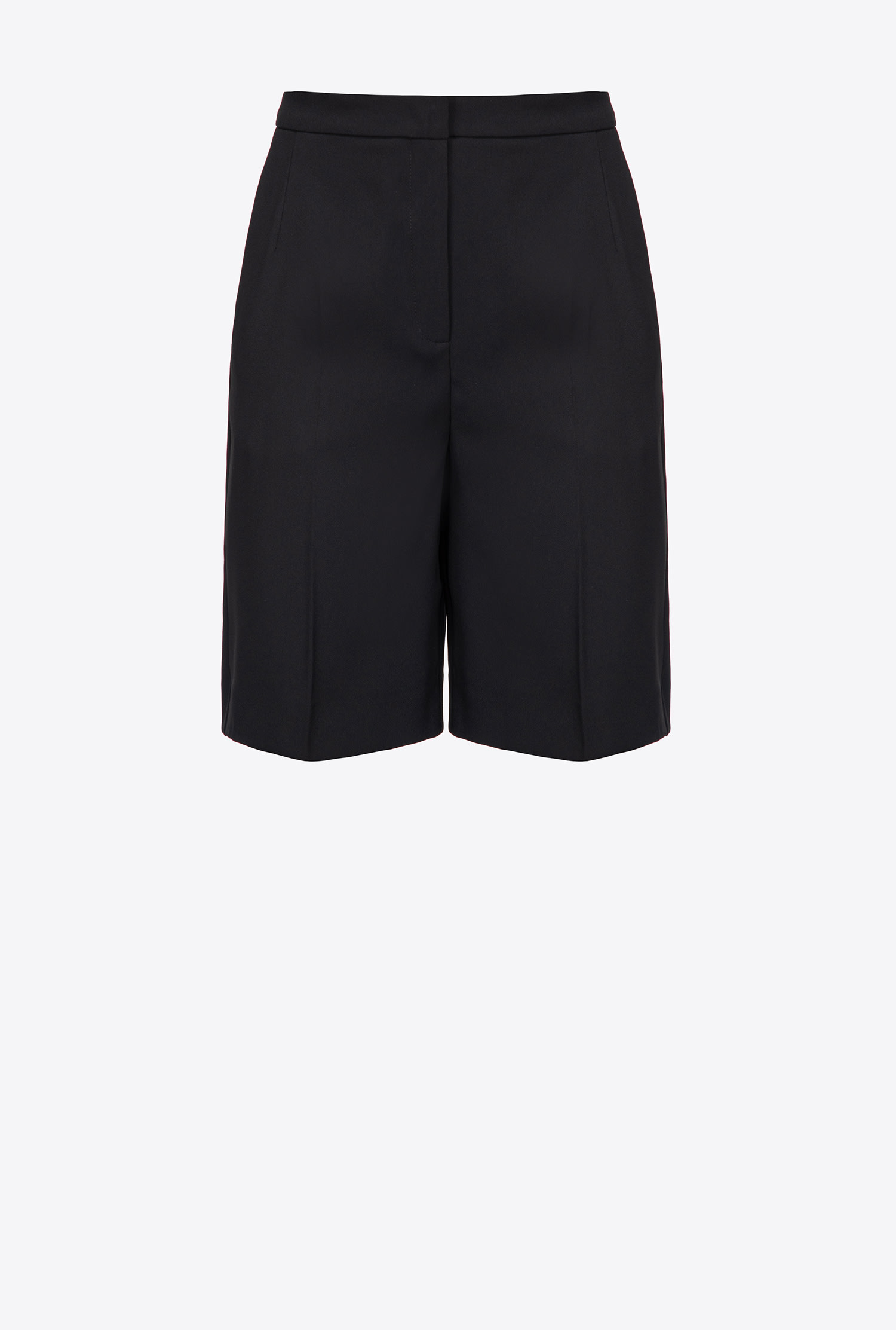 Long stretch crepe shorts