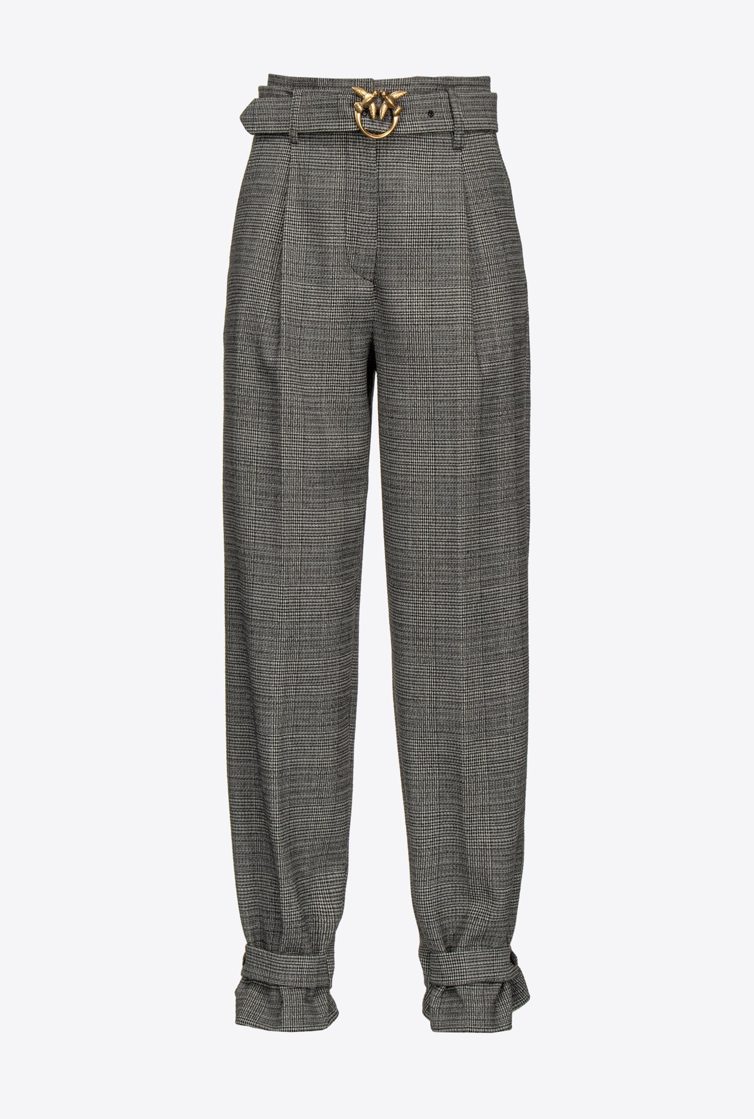 Glen Plaid trousers with belt