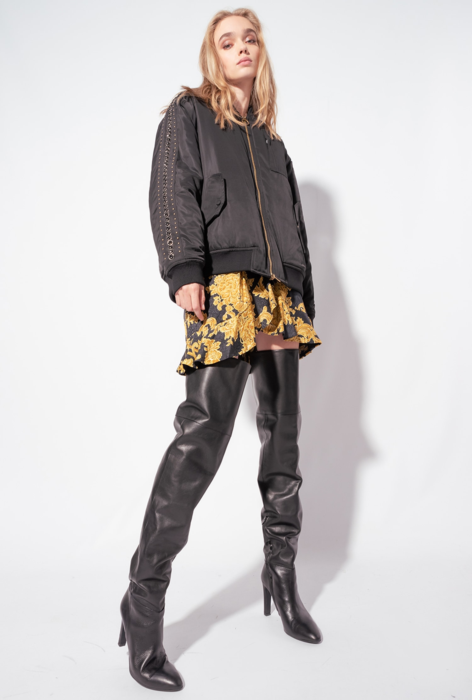 Rhinestone bomber jacket