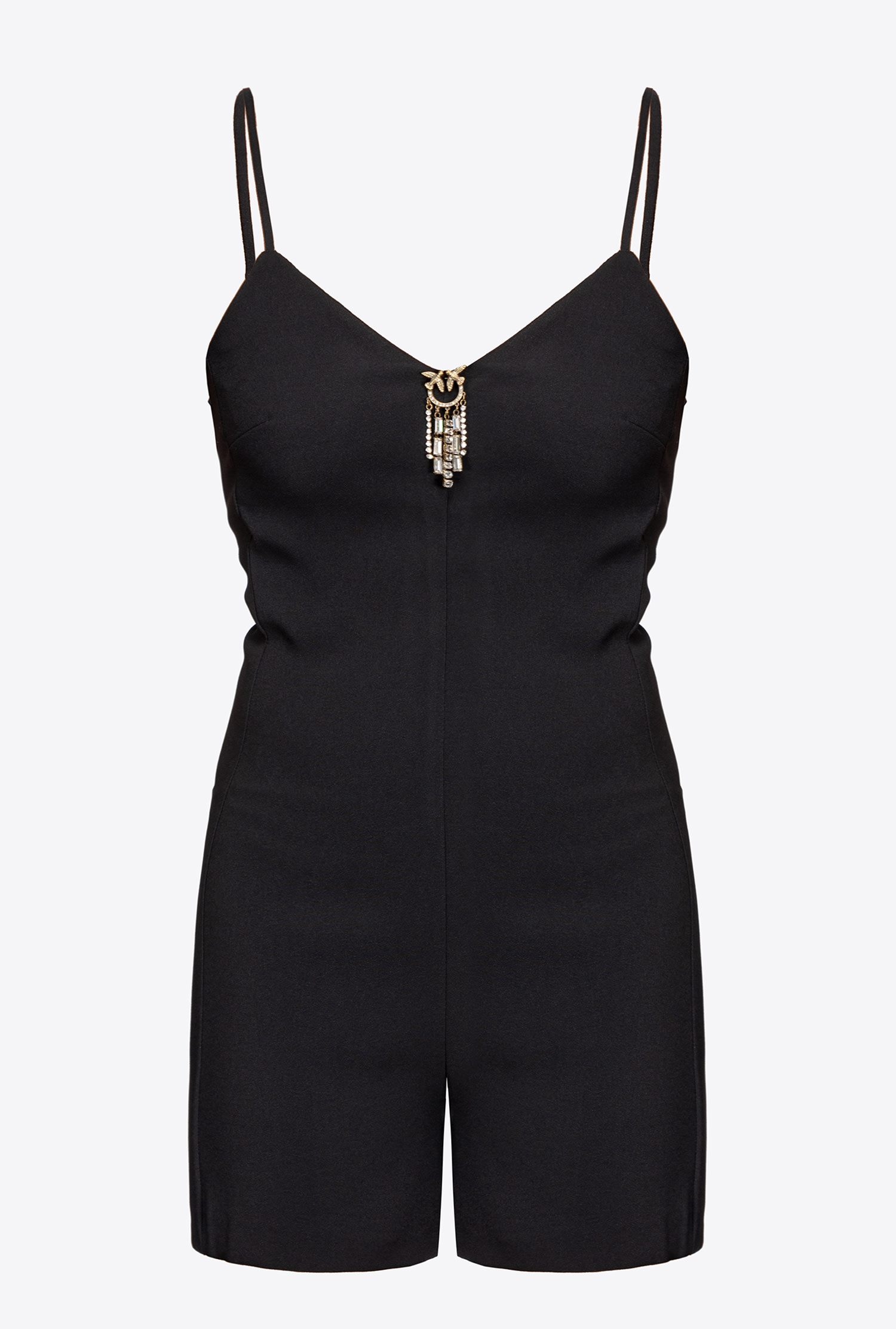 Playsuit with jewel embellishment