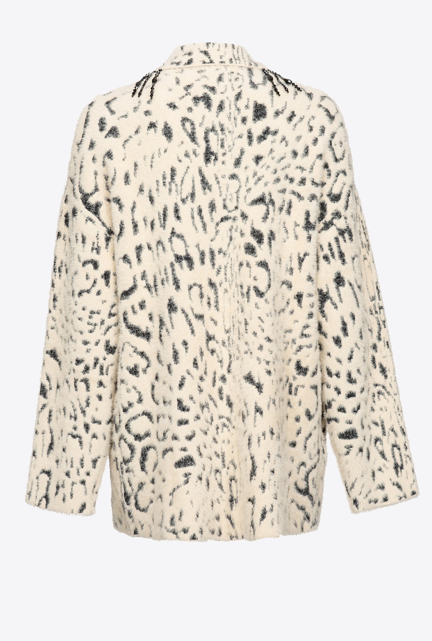 Animal-print faux fur shacket