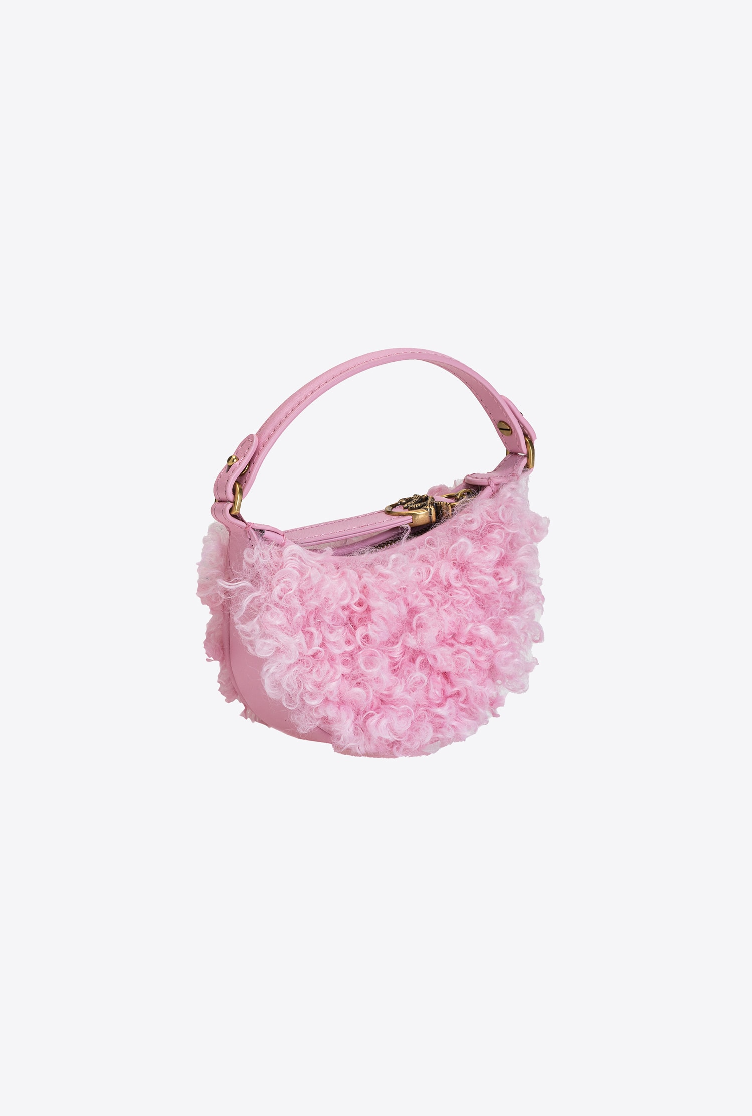 Micro Long Half Moon Bag Eco Sheepskin