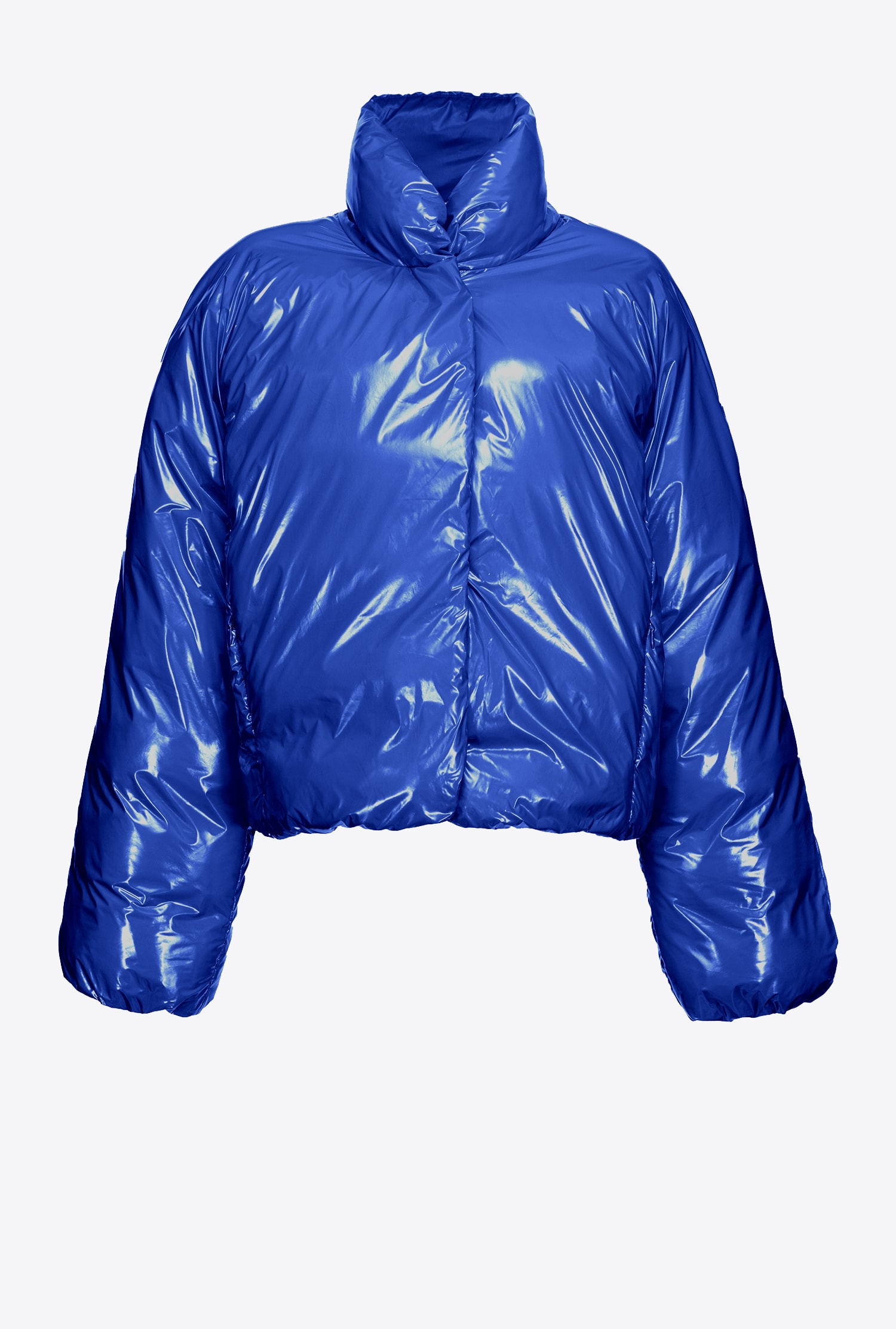 Padded crystal nylon bomber jacket