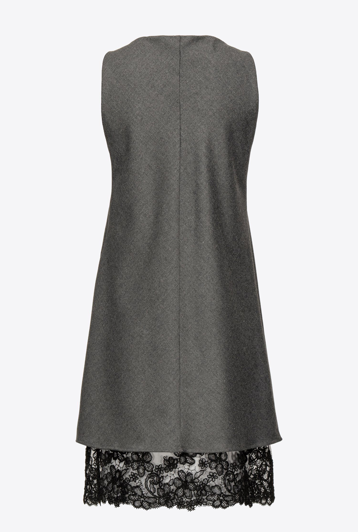 Mini flannel and lace sheath dress