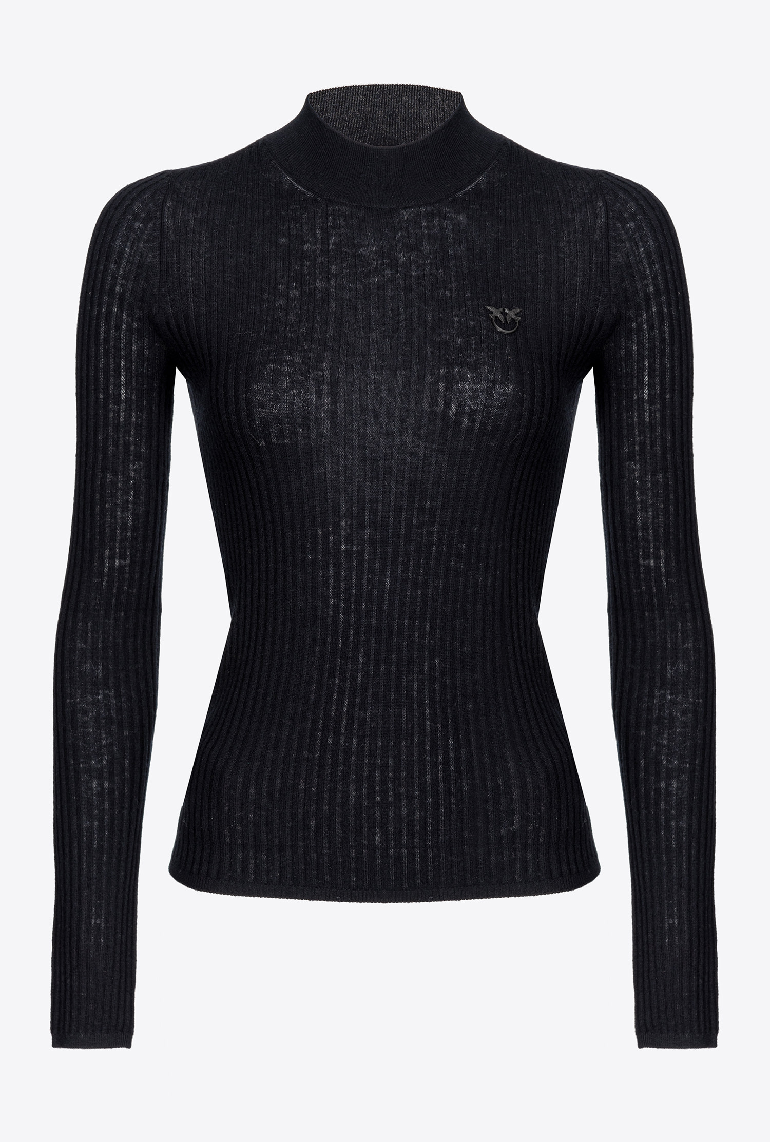 Ribbed mock-turtleneck sweater