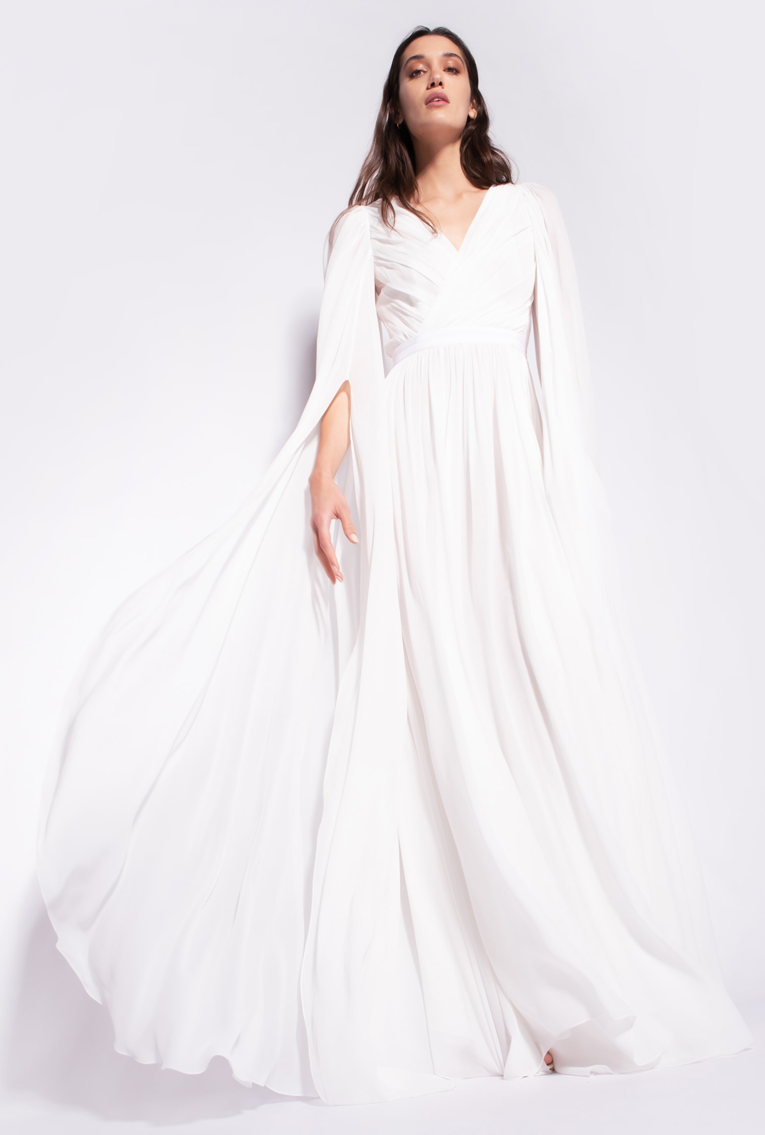 Extra long-sleeved dress