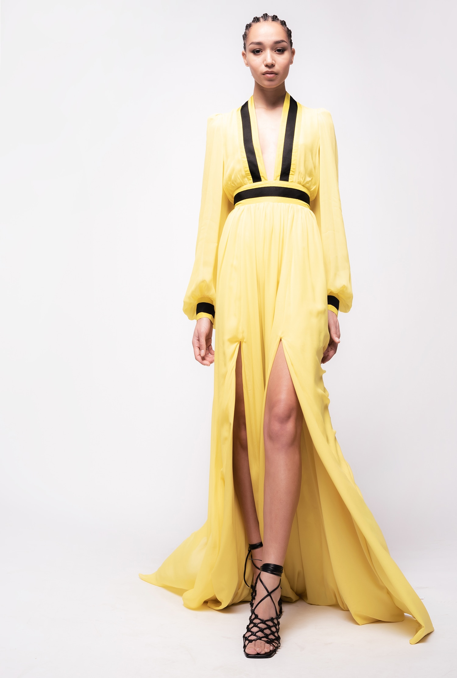 Long, elegant georgette dress