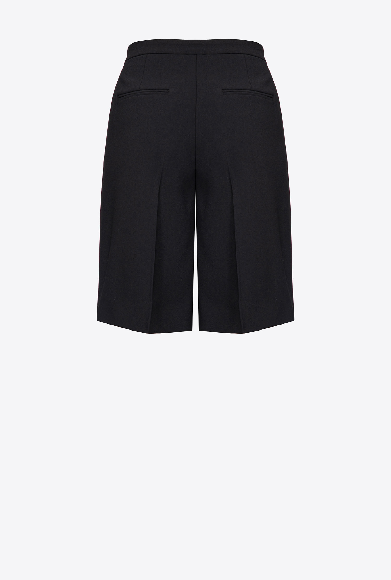 Long stretch crepe shorts