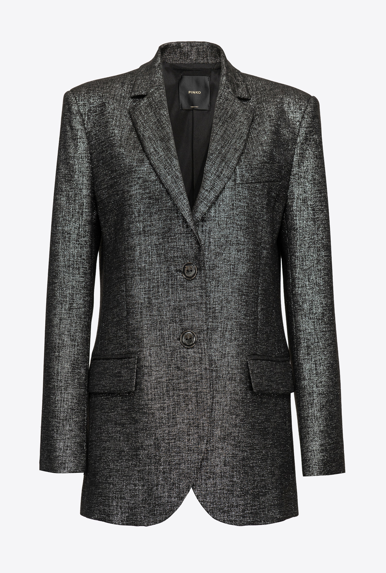 Single-breasted lurex blazer