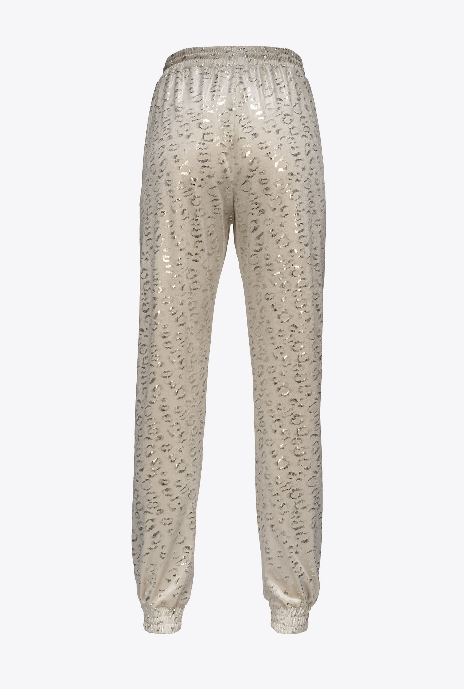 Chenille joggers with laminated spots