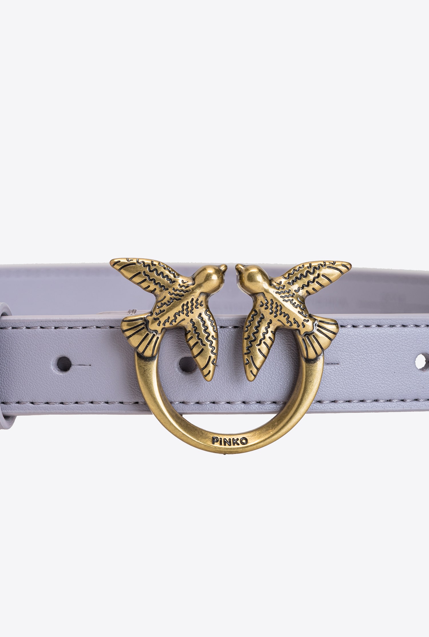 Love Birds thin leather belt