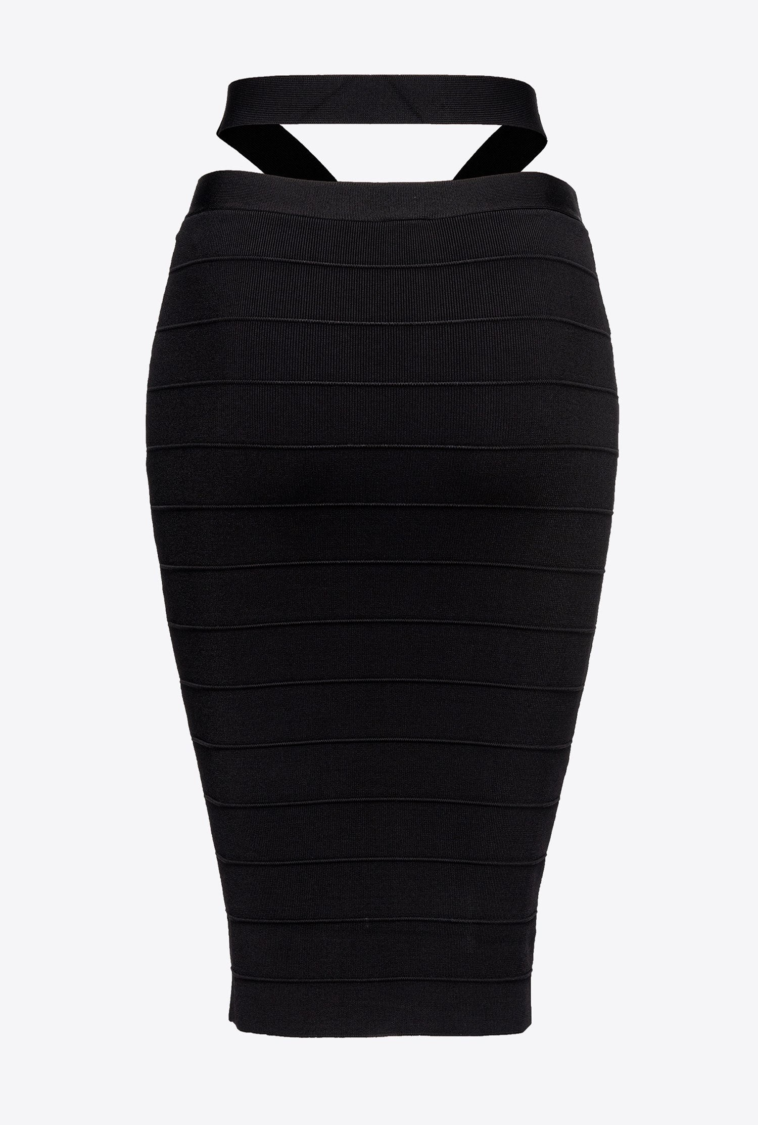 Knit band-effect skirt